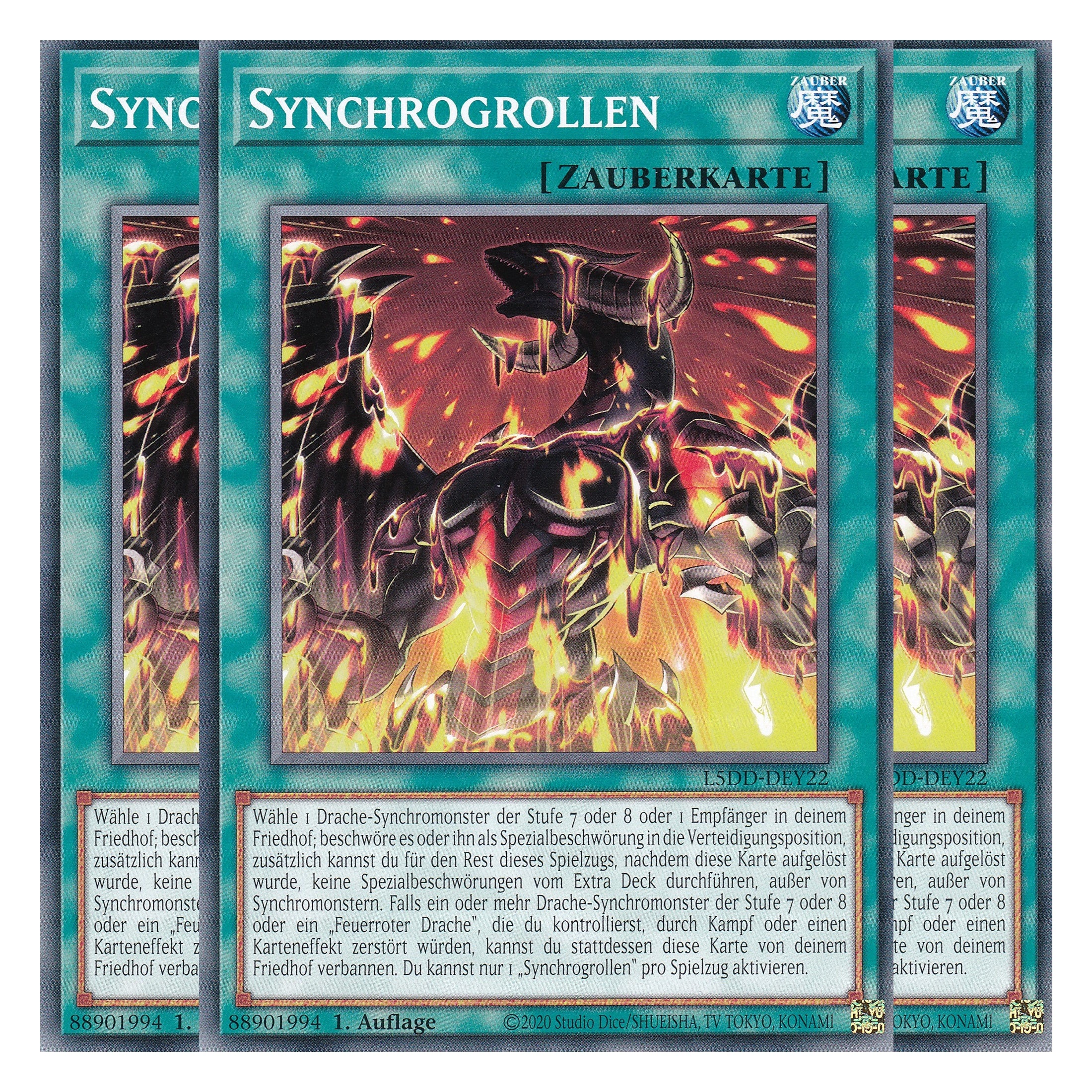 Synchrogrollen - L5DD-DEY22 - Common - Deutsch - 1. Auflage - Legendary 5D's Decks - Playset (3 Kopien)