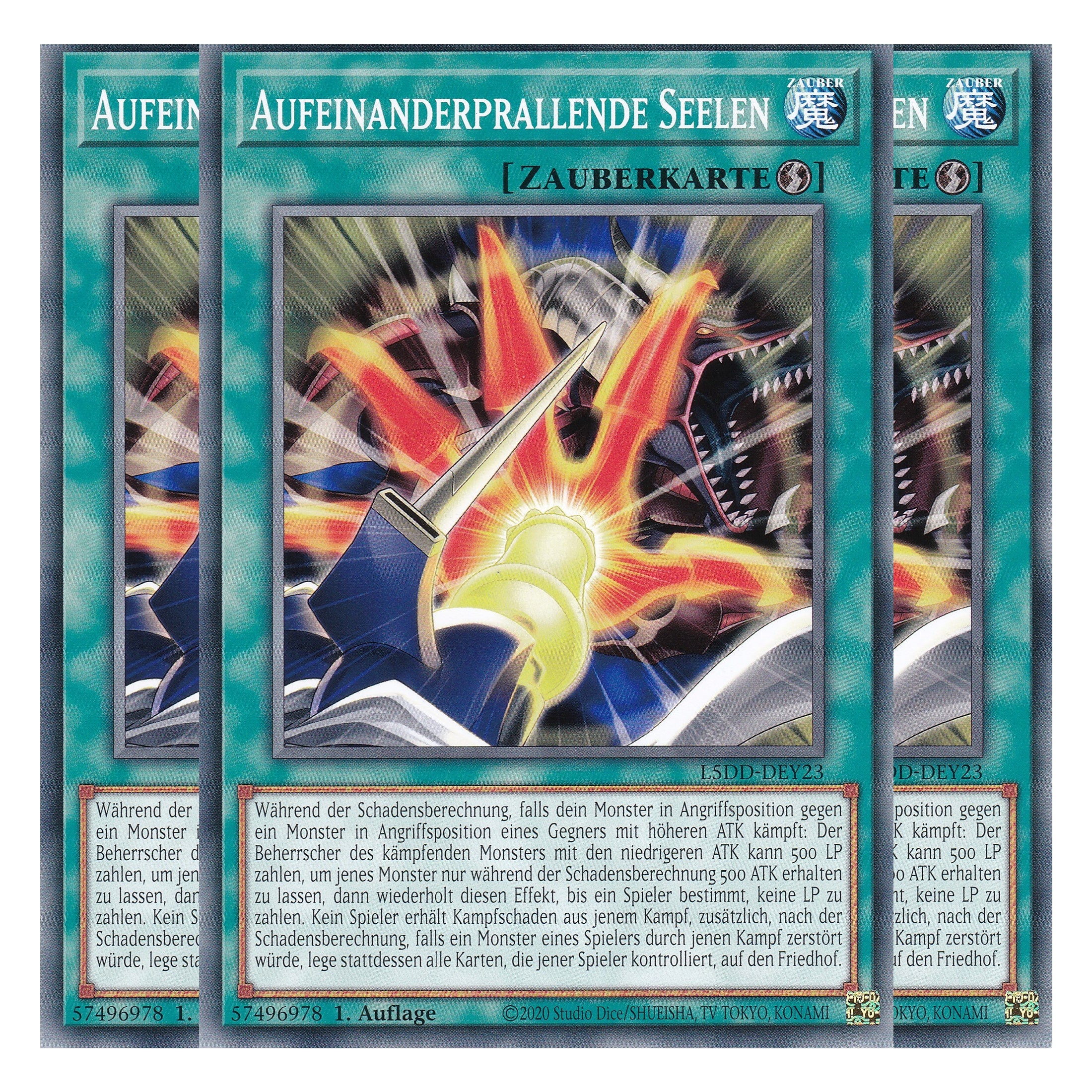 Aufeinanderprallende Seelen - L5DD-DEY23 - Common - Deutsch - 1. Auflage - Legendary 5D's Decks - Playset (3 Kopien)