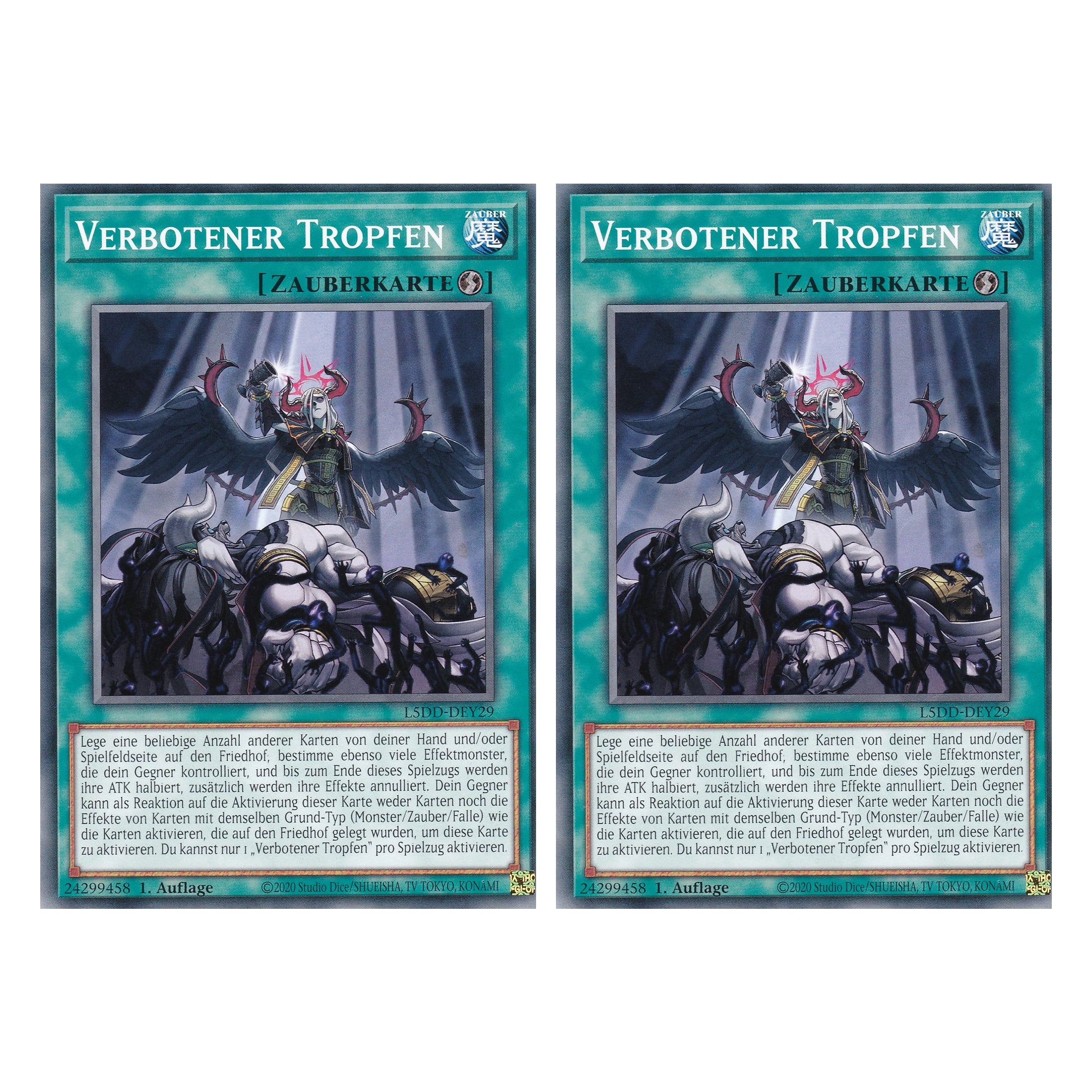 Verbotener Tropfen - L5DD-DEY29 - Common - Deutsch - 1. Auflage - Legendary 5D's Decks - Duo Set (2 Stück) - Yu-Gi-Oh!