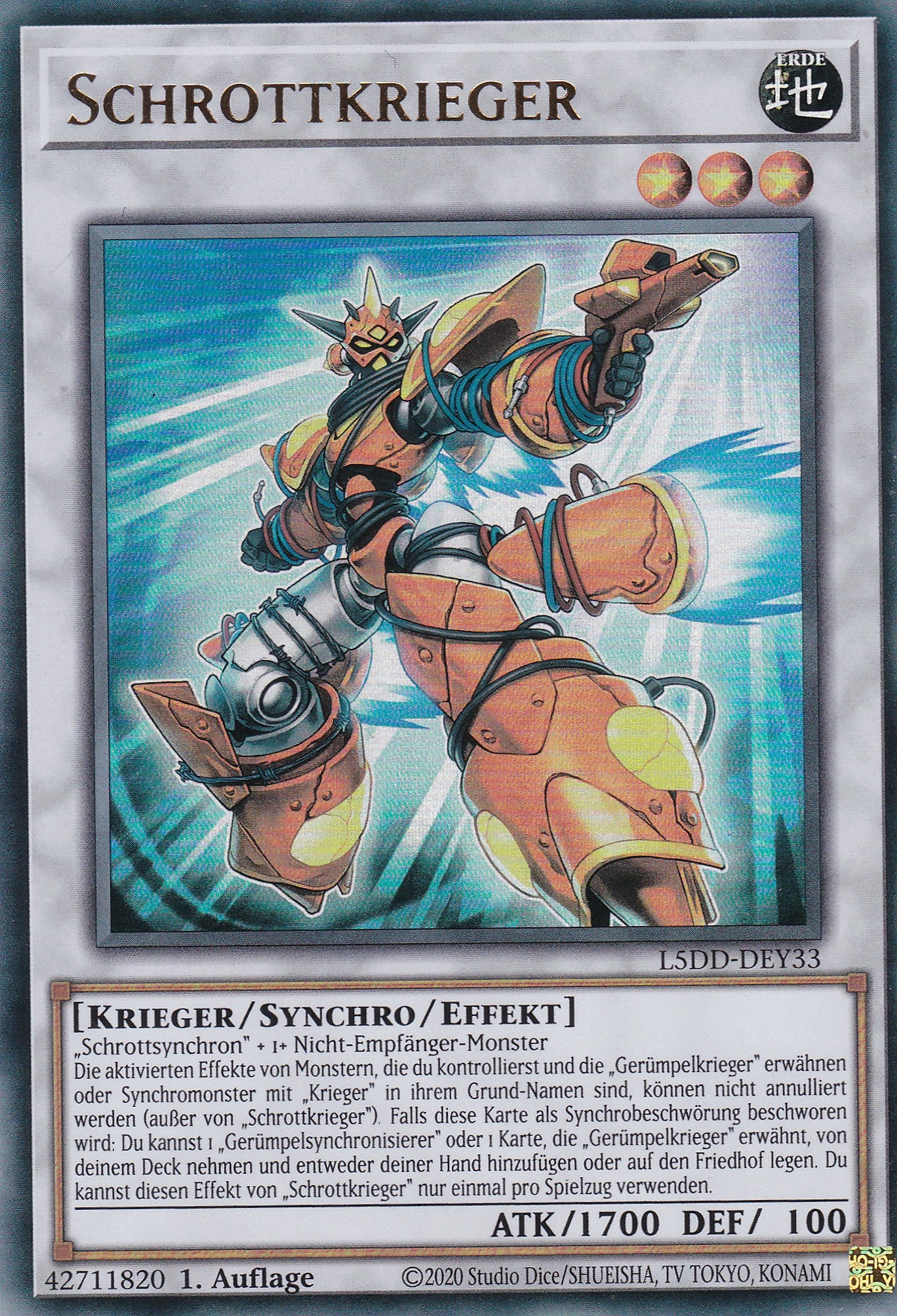 Schrottkrieger – L5DD-Y33 – Ultra Rare – DE – 1. Auflage – Legendary 5D's Decks