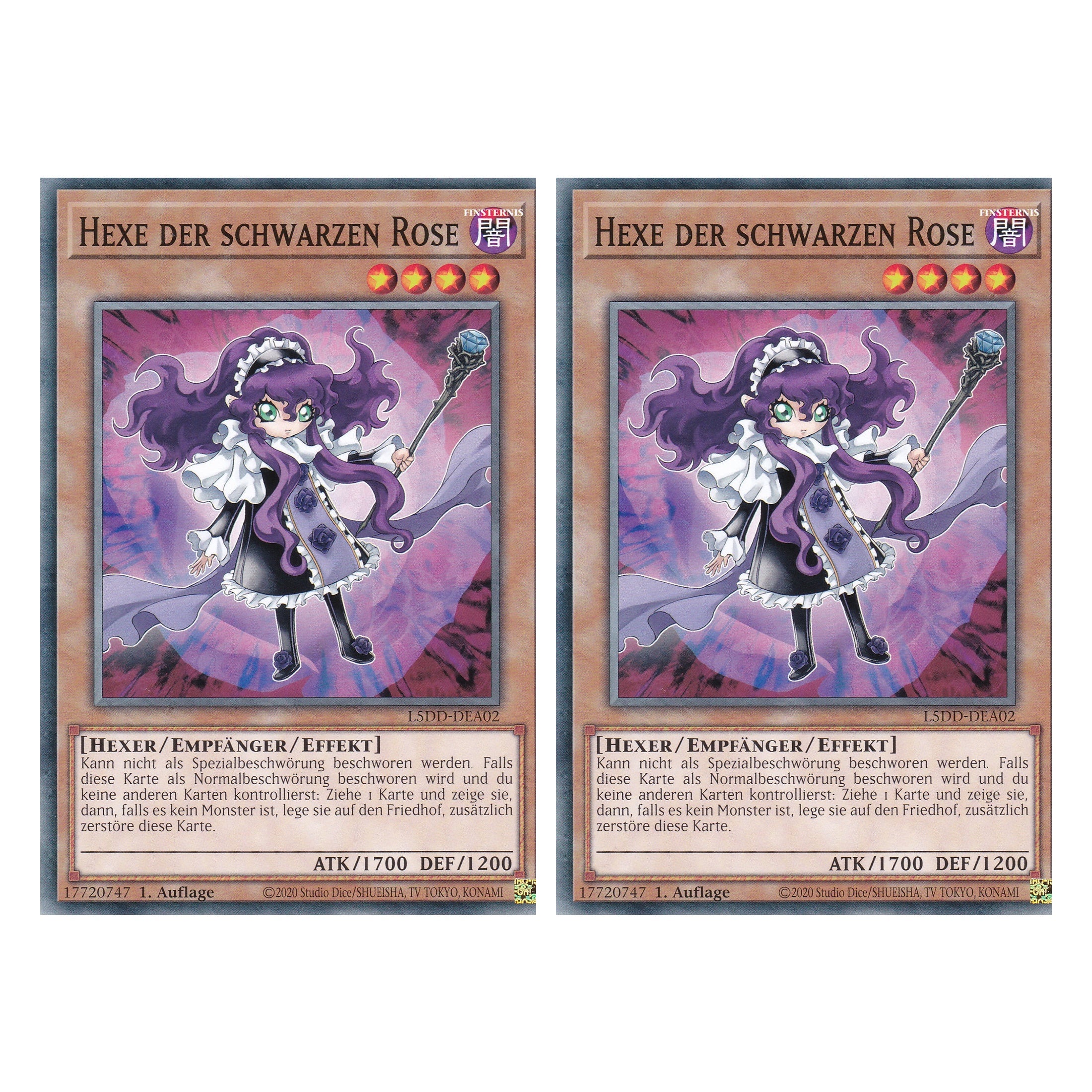Hexe der schwarzen Rose - L5DD-DEA02 - Common - Deutsch - 1. Auflage - Legendary 5D's Decks - Duo Set (2 Stück) - Yu-Gi-Oh!