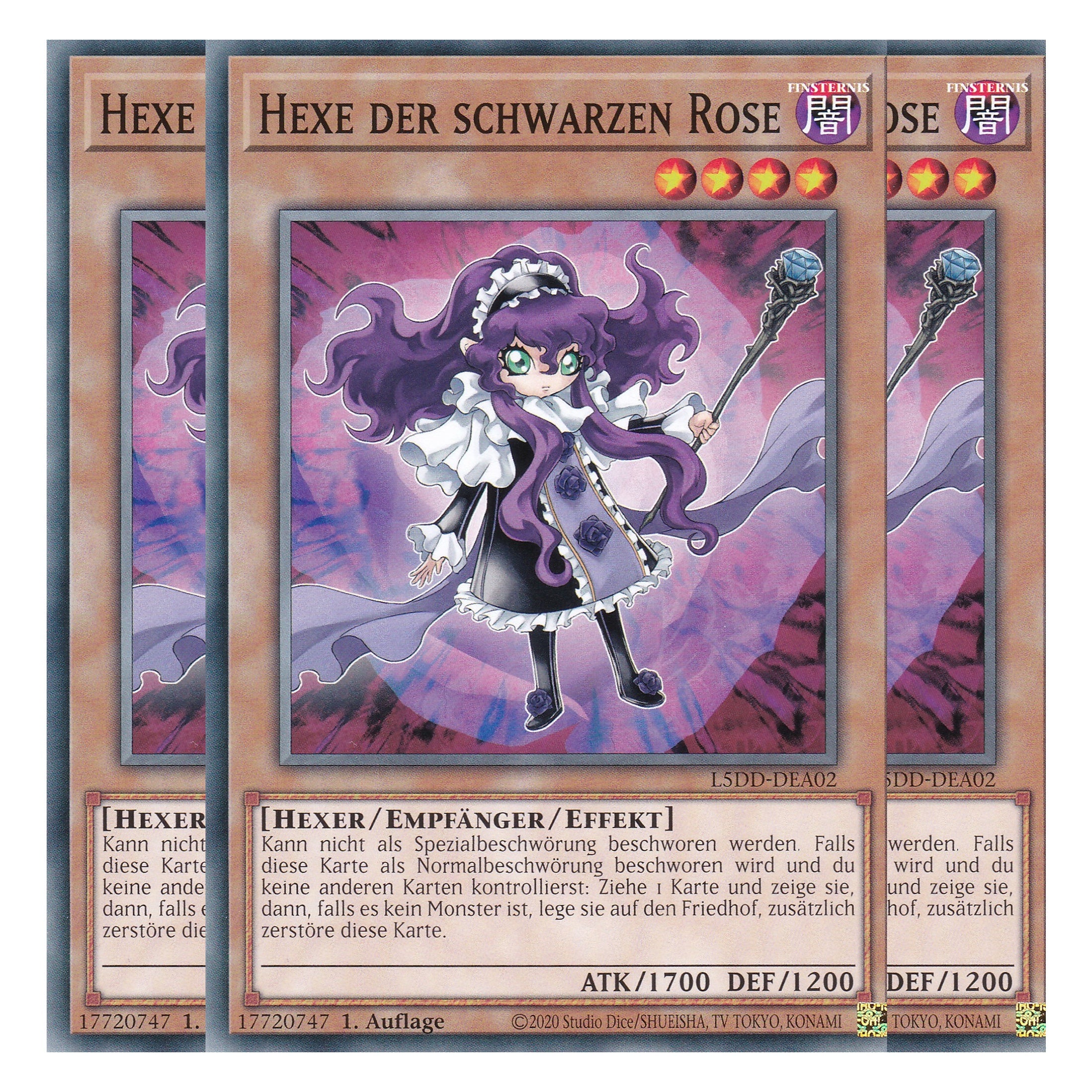 Hexe der schwarzen Rose - L5DD-DEA02 - Common - Deutsch - 1. Auflage - Legendary 5D's Decks - Playset (3 Kopien)