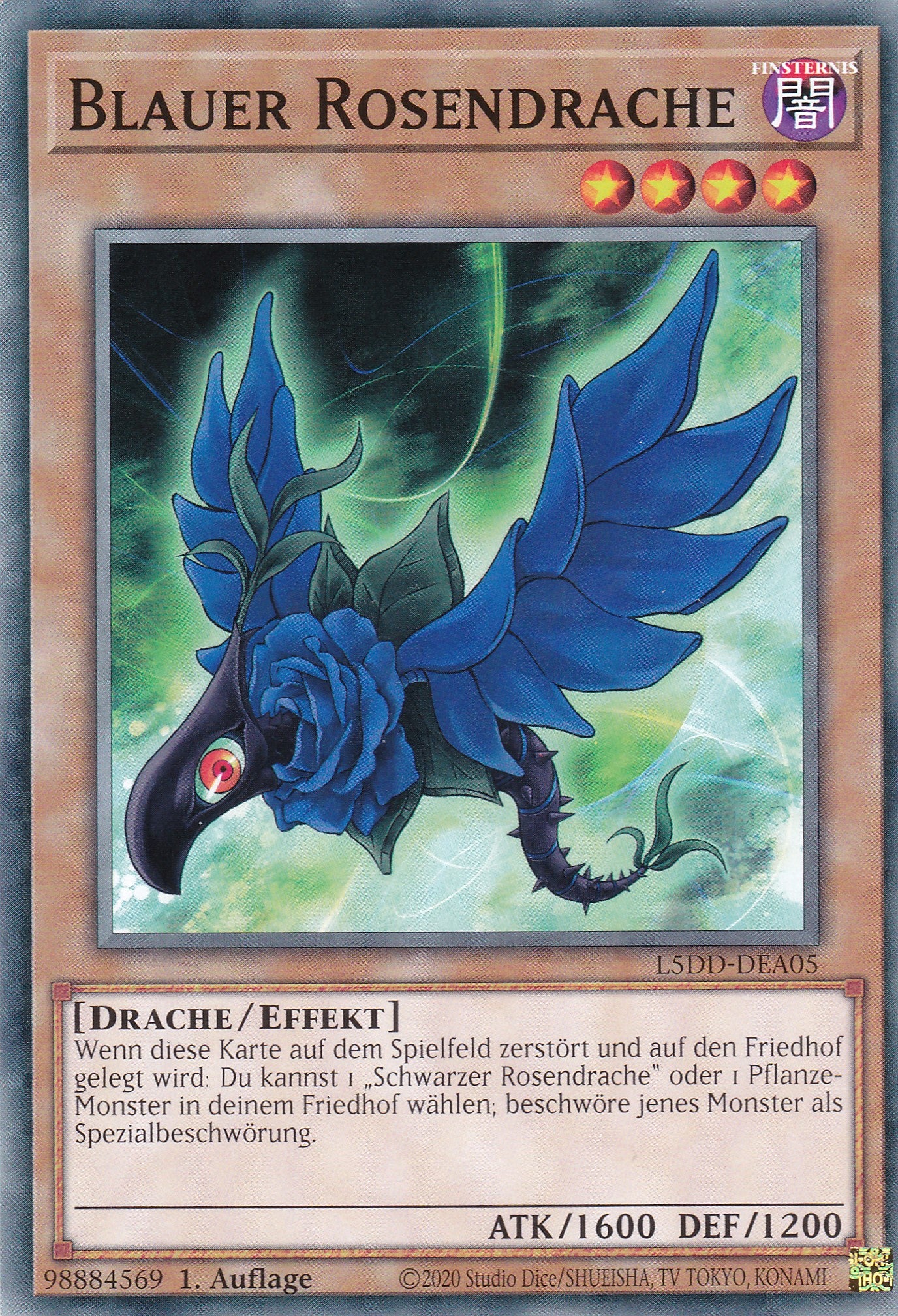 Blauer Rosendrache – L5DD-A05 – Common – DE – 1. Auflage – Legendary 5D's Decks