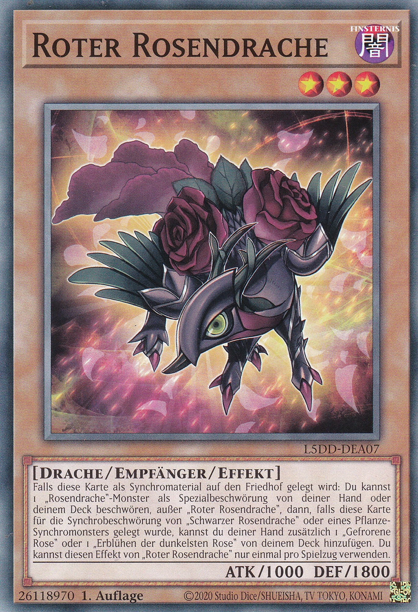 Roter Rosendrache – L5DD-A07 – Common – DE – 1. Auflage – Legendary 5D's Decks