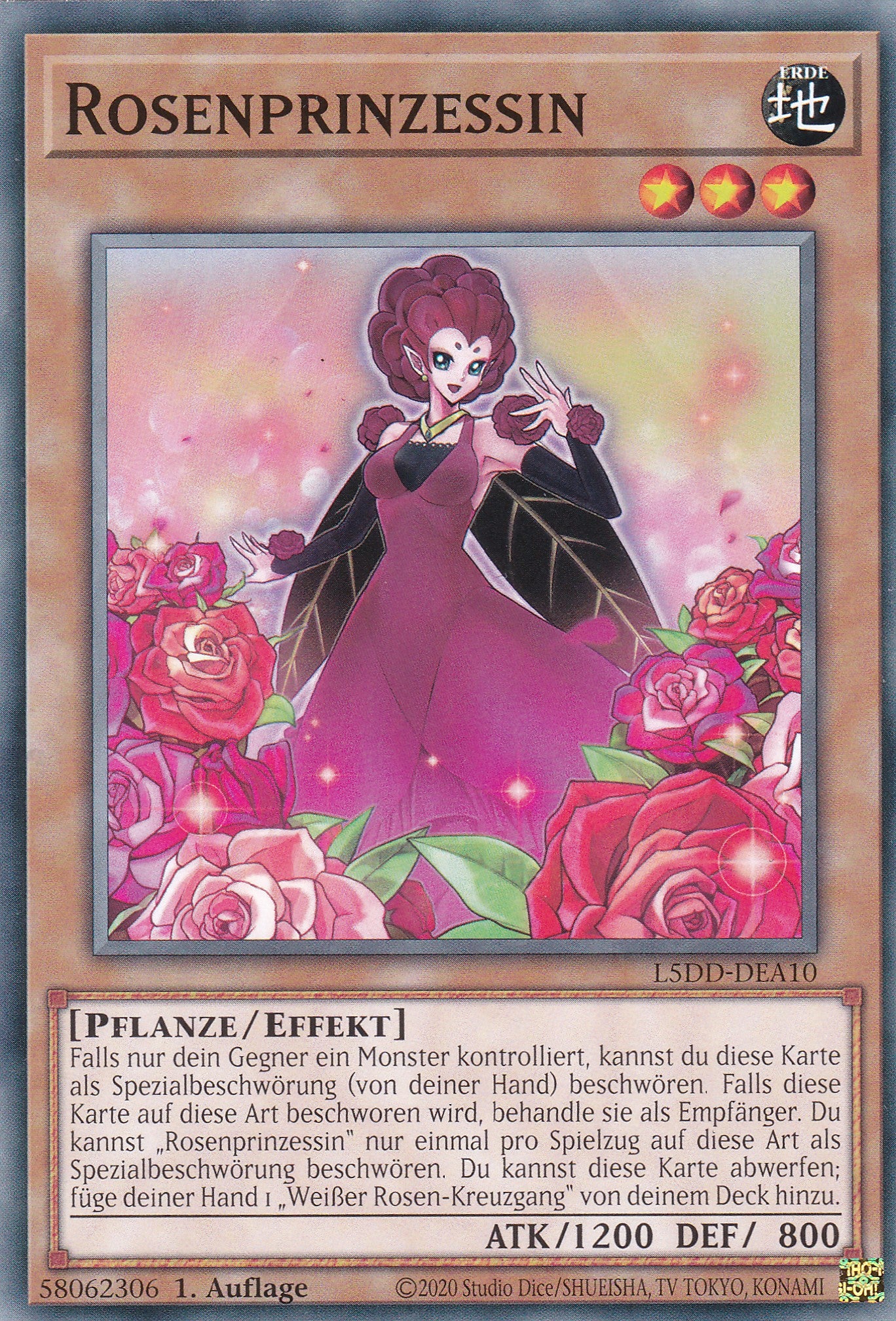 Rosenprinzessin – L5DD-A10 – Common – DE – 1. Auflage – Legendary 5D's Decks