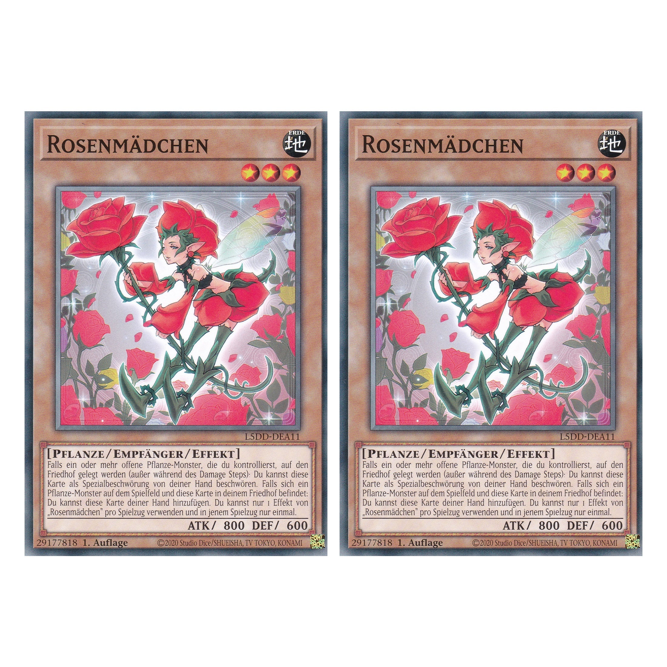 Rosenmädchen - L5DD-DEA11 - Common - Deutsch - 1. Auflage - Legendary 5D's Decks - Duo Set (2 Stück) - Yu-Gi-Oh!