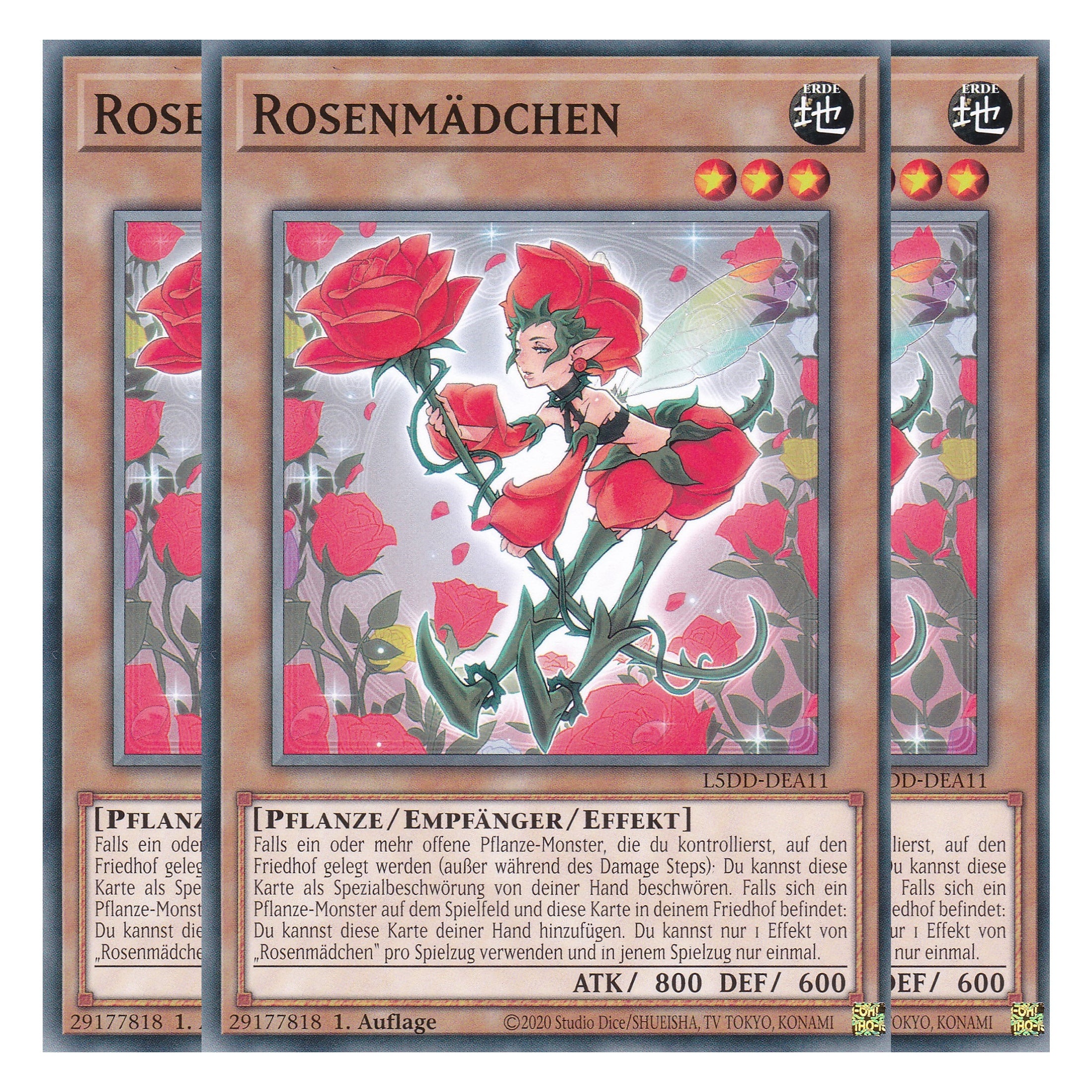 Rosenmädchen - L5DD-DEA11 - Common - Deutsch - 1. Auflage - Legendary 5D's Decks - Playset (3 Kopien)