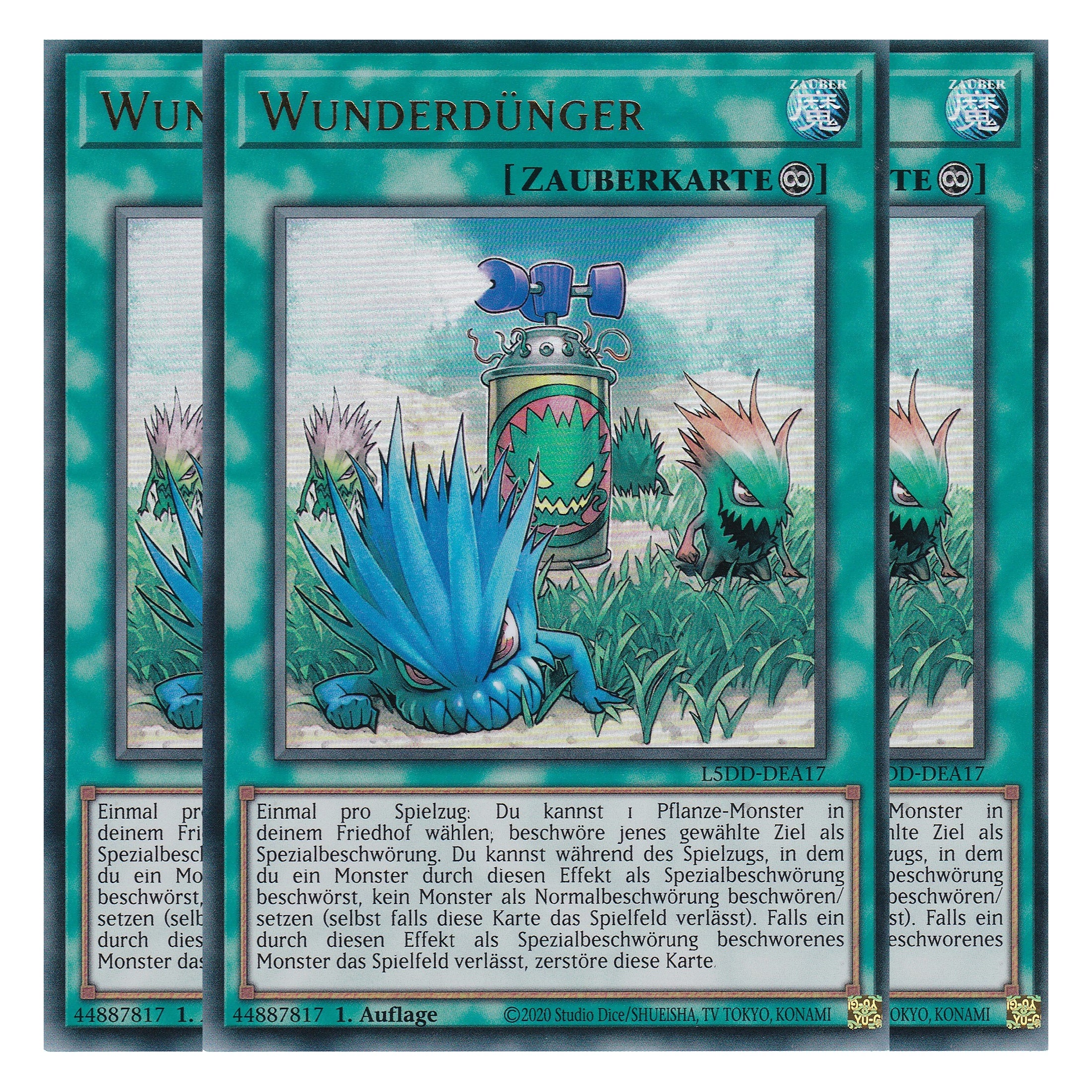 Wunderdünger (V.1 - Ultra Rare) - L5DD-DEA17 - Ultra Rare - Deutsch - 1. Auflage - Legendary 5D's Decks - Playset (3 Kopien) - Yu-Gi-Oh!