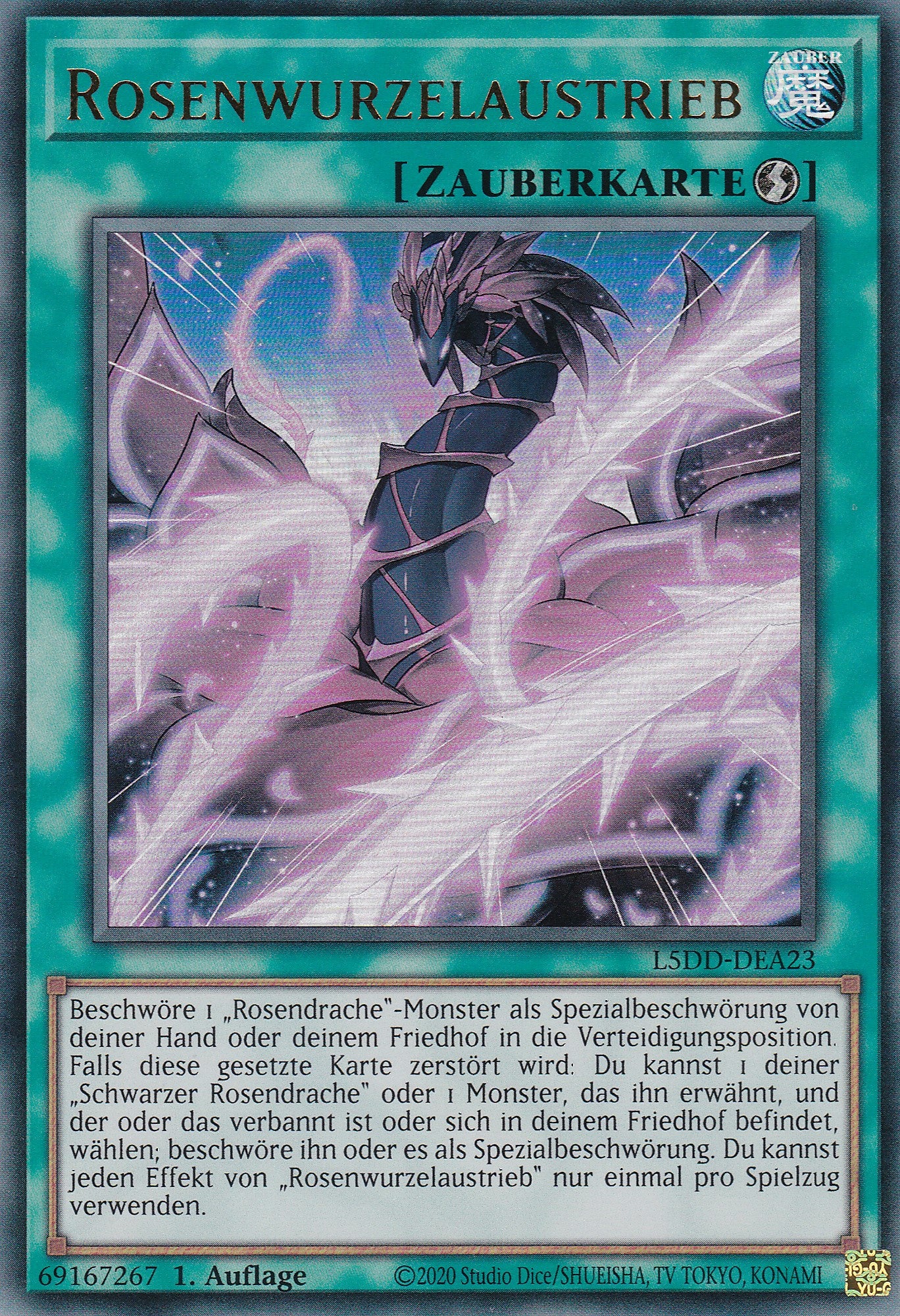 Rosenwurzelaustrieb – L5DD-A23 – Ultra Rare – DE – 1. Auflage – Legendary 5D's Decks