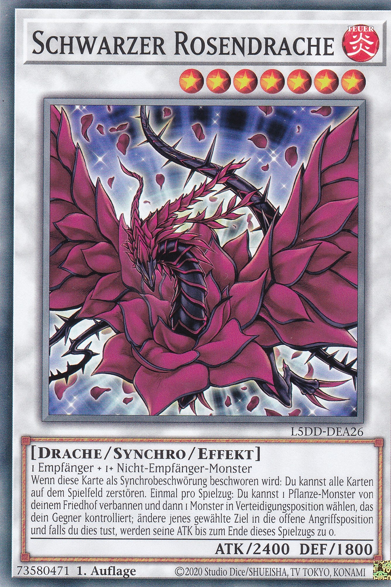 Schwarzer Rosendrache – L5DD-A26 – Common – DE – 1. Auflage – Legendary 5D's Decks