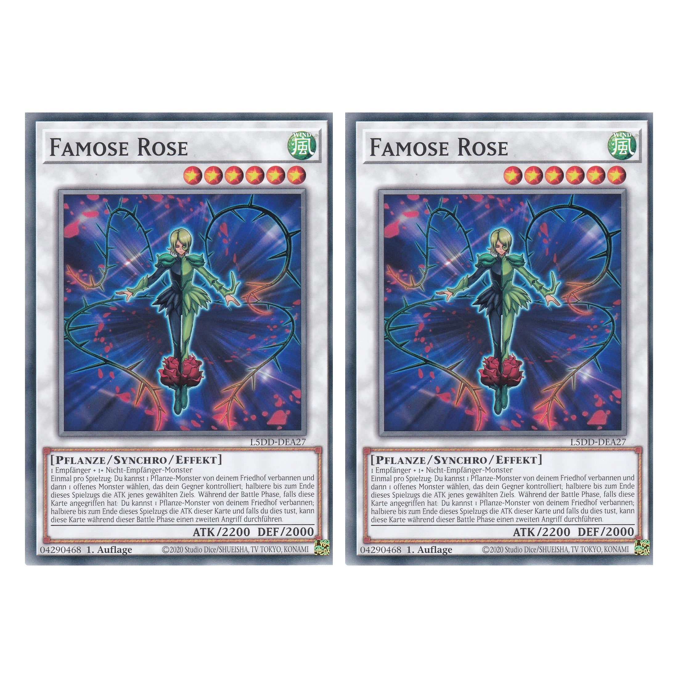 Famose Rose - L5DD-DEA27 - Common - Deutsch - 1. Auflage - Legendary 5D's Decks - Duo Set (2 Stück) - Yu-Gi-Oh!