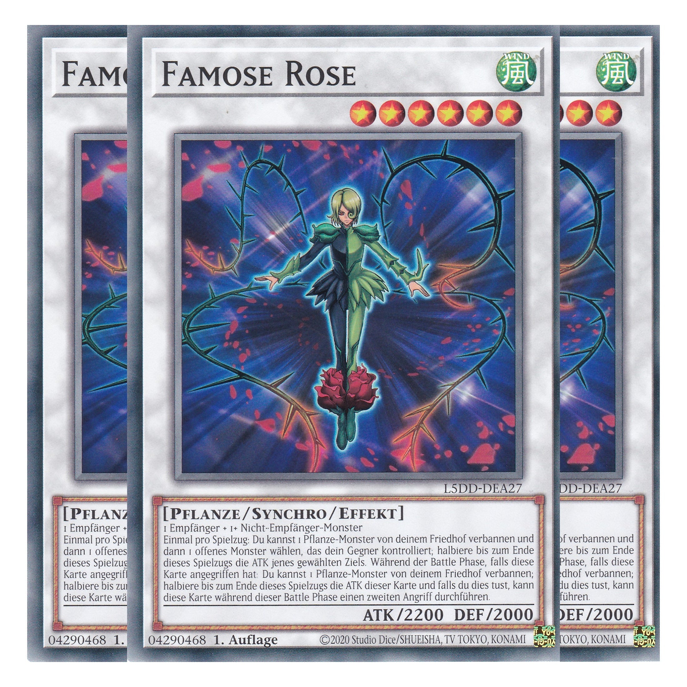 Famose Rose - L5DD-DEA27 - Common - Deutsch - 1. Auflage - Legendary 5D's Decks - Playset (3 Kopien)