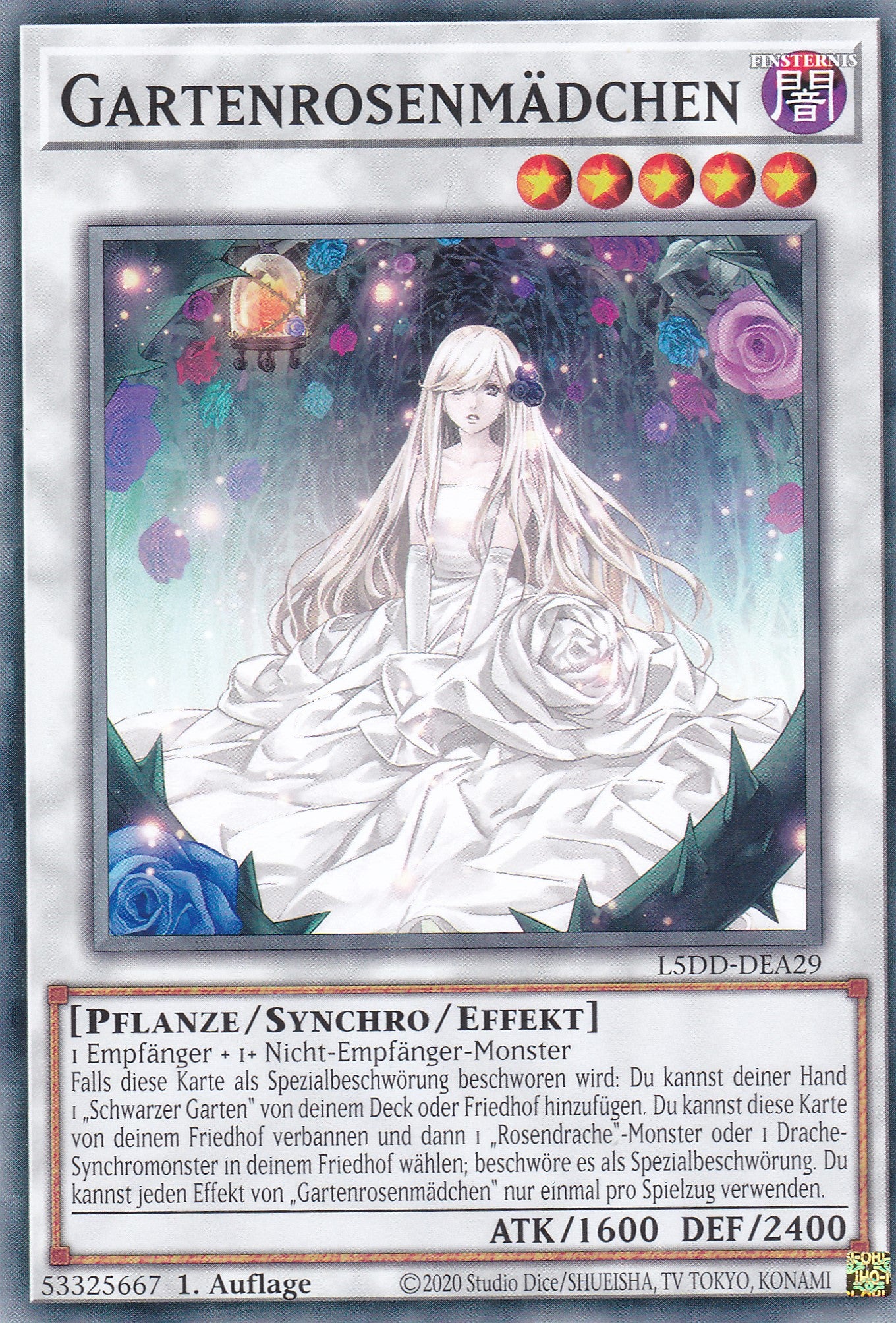 Gartenrosenmädchen – L5DD-A29 – Common – DE – 1. Auflage – Legendary 5D's Decks