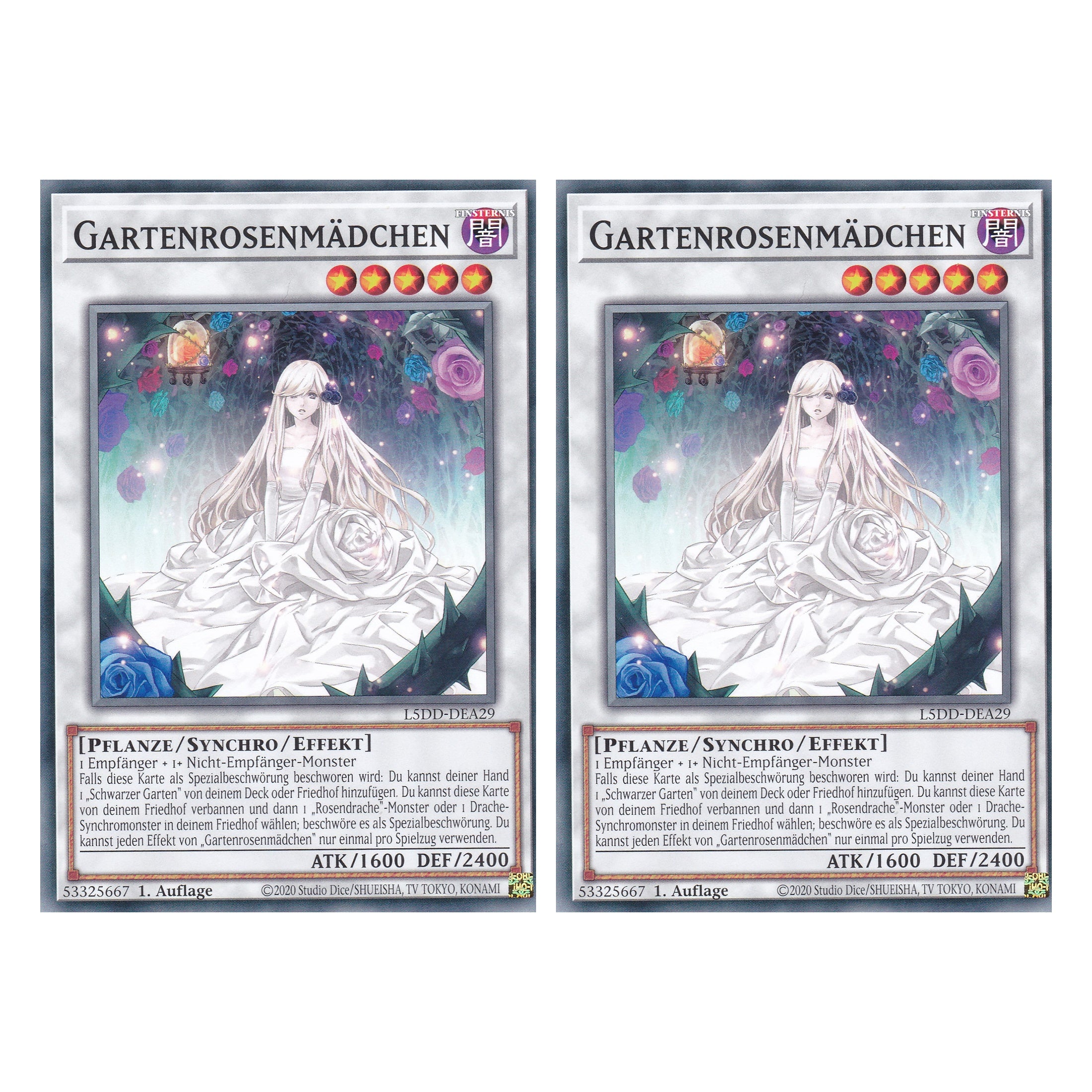Gartenrosenmädchen - L5DD-DEA29 - Common - Deutsch - 1. Auflage - Legendary 5D's Decks - Duo Set (2 Stück) - Yu-Gi-Oh!