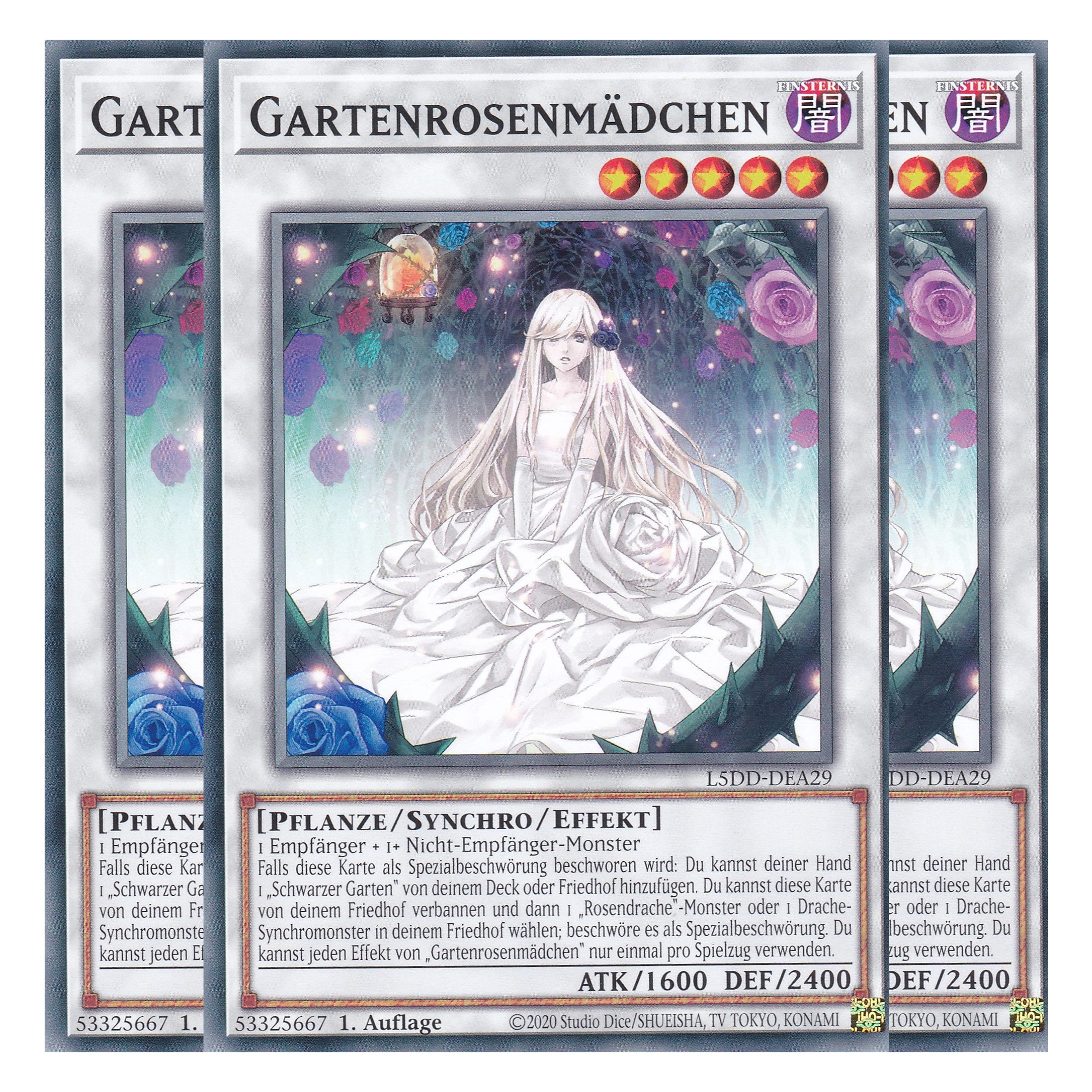 Gartenrosenmädchen - L5DD-DEA29 - Common - Deutsch - 1. Auflage - Legendary 5D's Decks - Playset (3 Kopien)