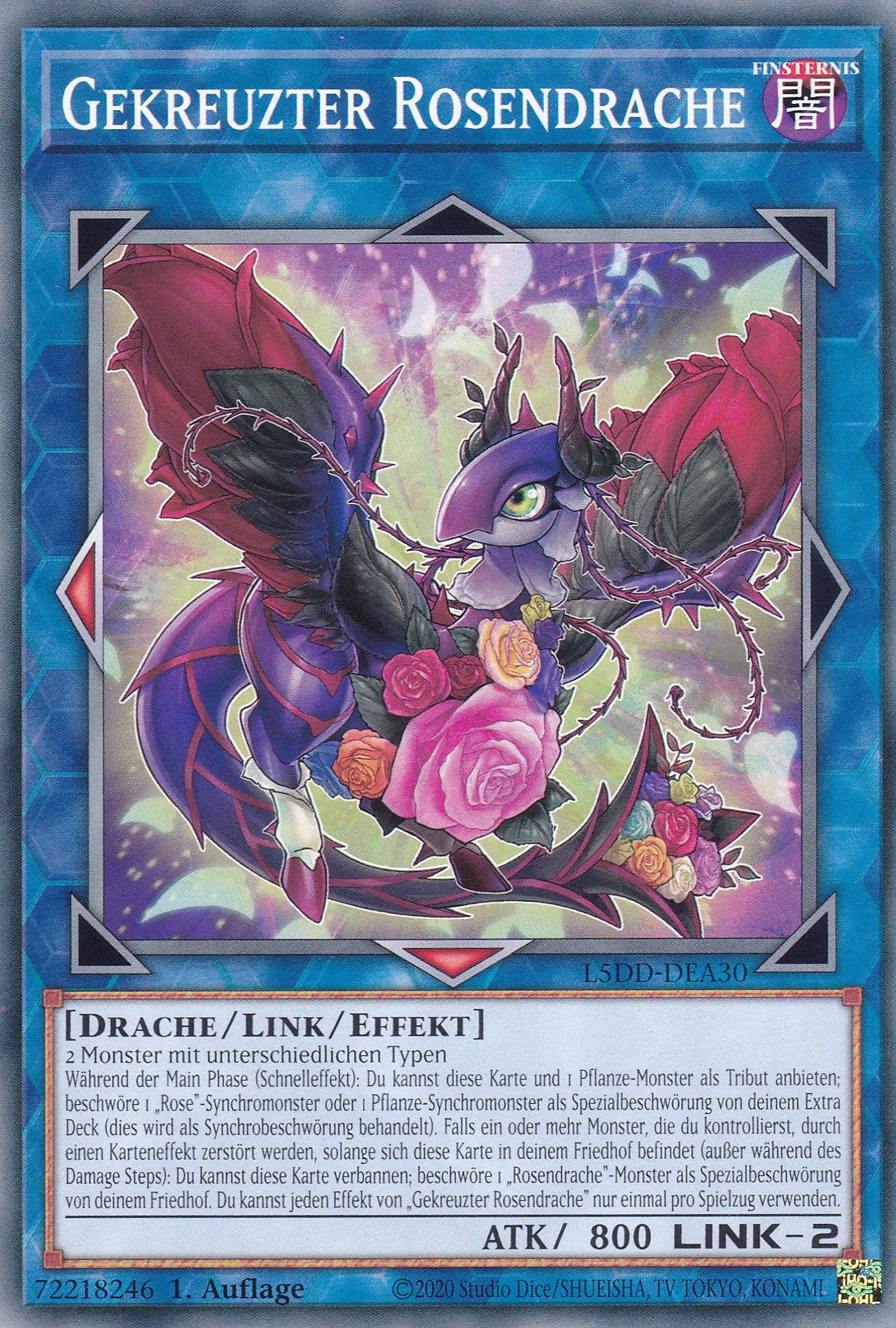 Gekreuzter Rosendrache – L5DD-A30 – Common – DE – 1. Auflage – Legendary 5D's Decks