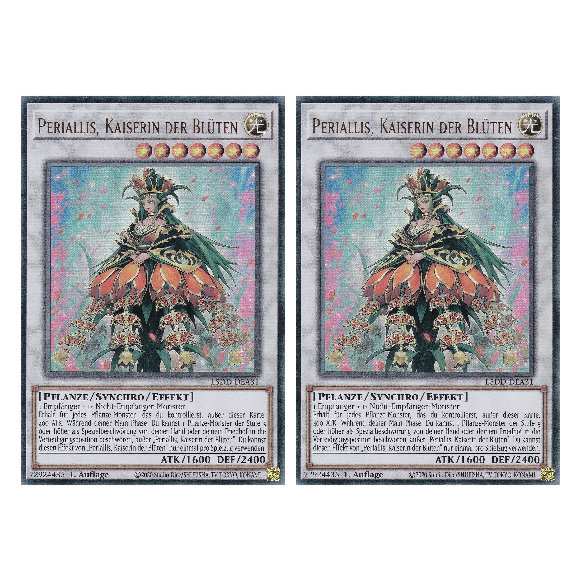 Periallis, Kaiserin der Blüten - L5DD-DEA31 - Ultra Rare - Deutsch - 1. Auflage - Legendary 5D's Decks - Duo Set (2 Stück) - Yu-Gi-Oh!