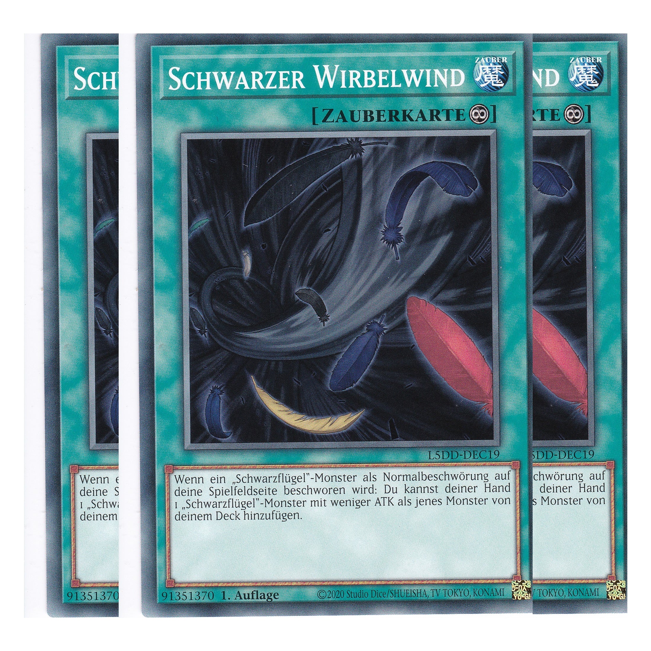 Schwarzer Wirbelwind - L5DD-DEC19 - Common - Deutsch - 1. Auflage - Legendary 5D's Decks - Playset (3 Kopien)