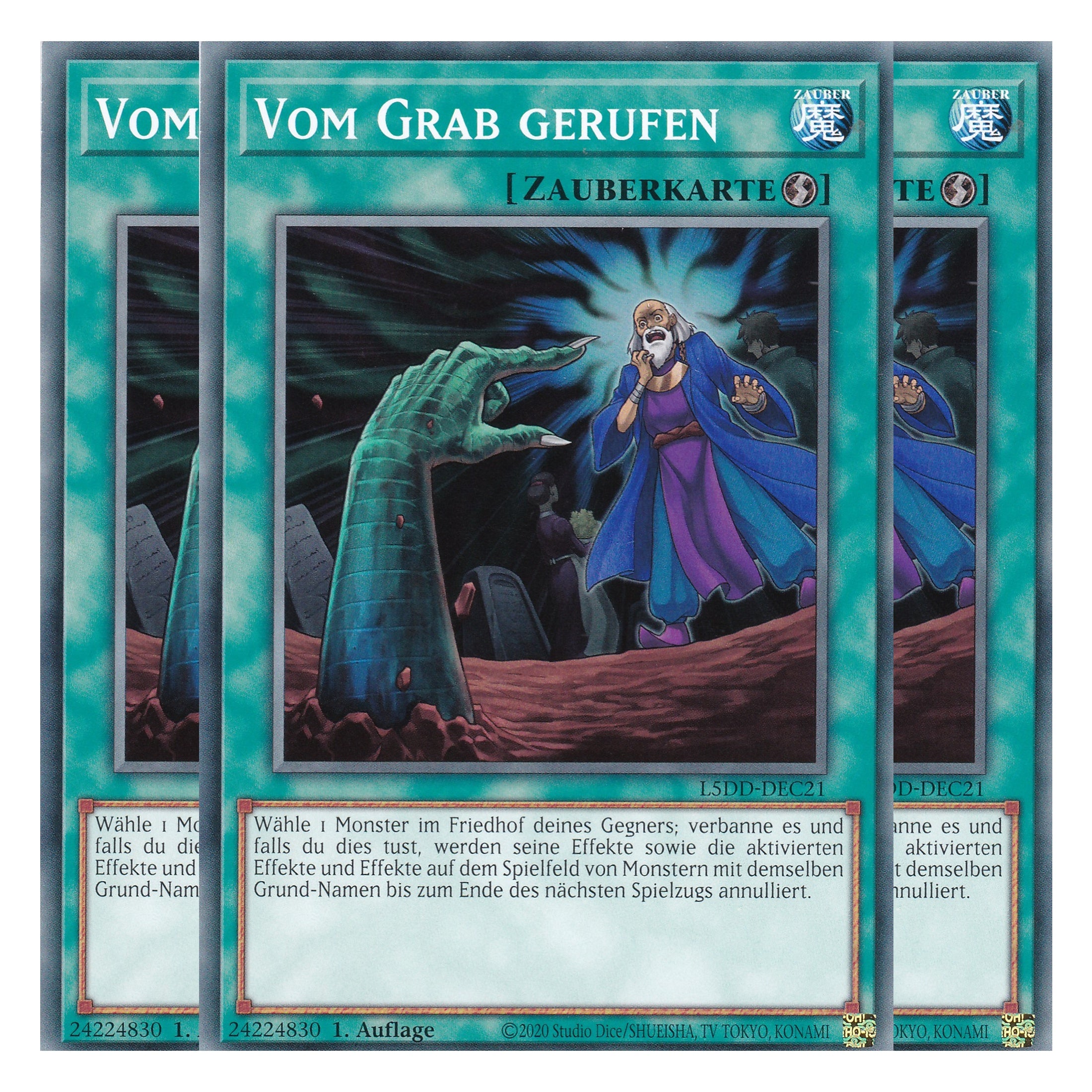 Vom Grab gerufen - L5DD-DEC21 - Common - Deutsch - 1. Auflage - Legendary 5D's Decks - Playset (3 Kopien) - Yu-Gi-Oh!