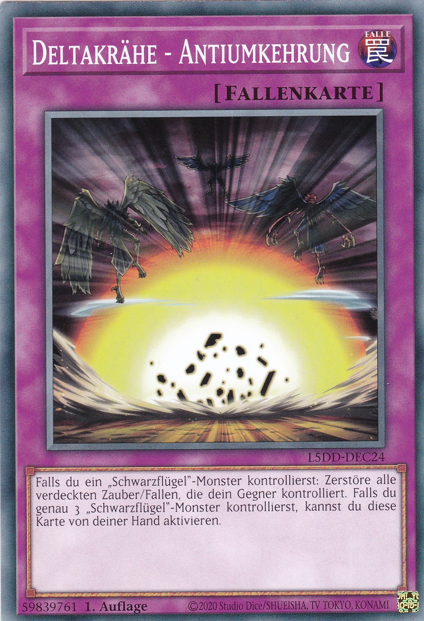 Deltakrähe – Antiumkehrung – L5DD-C24 – Common – DE – 1. Auflage - Legendary 5D's Decks