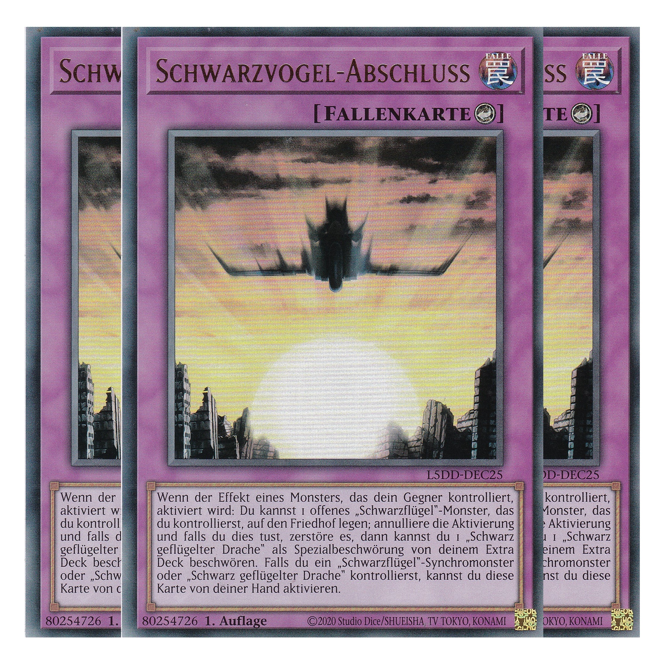 Schwarzvogel-Abschluss - L5DD-DEC25 - Ultra Rare - Deutsch - 1. Auflage - Legendary 5D's Decks - Playset (3 Kopien) - Yu-Gi-Oh!