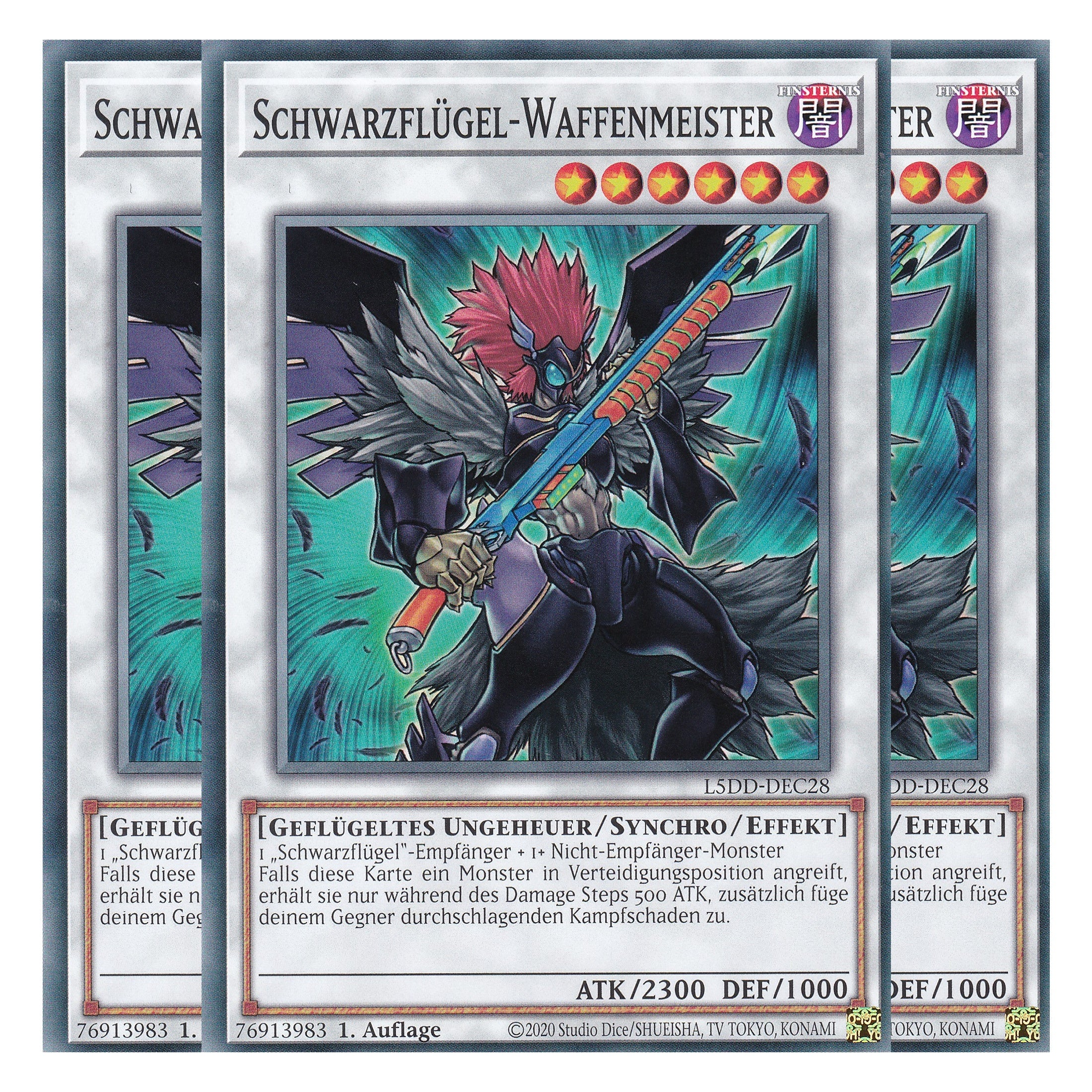 Schwarzflügel-Waffenmeister - L5DD-DEC28 - Common - Deutsch - 1. Auflage - Legendary 5D's Decks - Playset (3 Kopien)