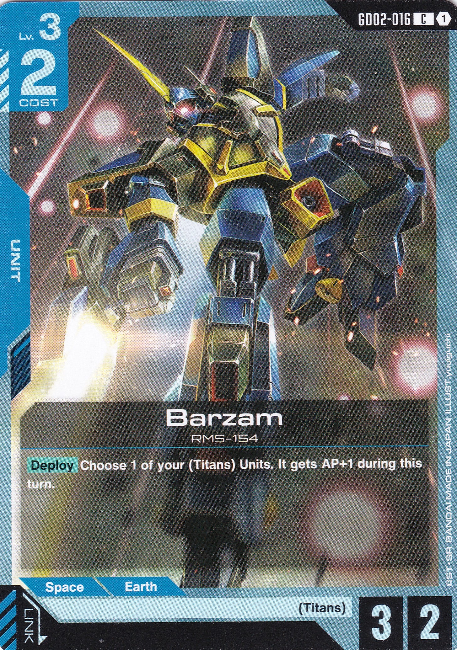 Barzam RMS-154 - GD02-016 - Common - Englisch - Dual Impact [GD02] - GUNDAMN - TCG