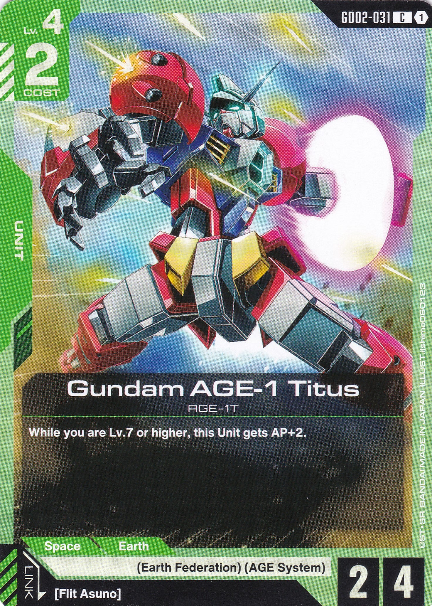 Gundam AGE-1 Titus AGE-1T - GD02-031 - Common - Englisch - Dual Impact [GD02] - GUNDAMN - TCG