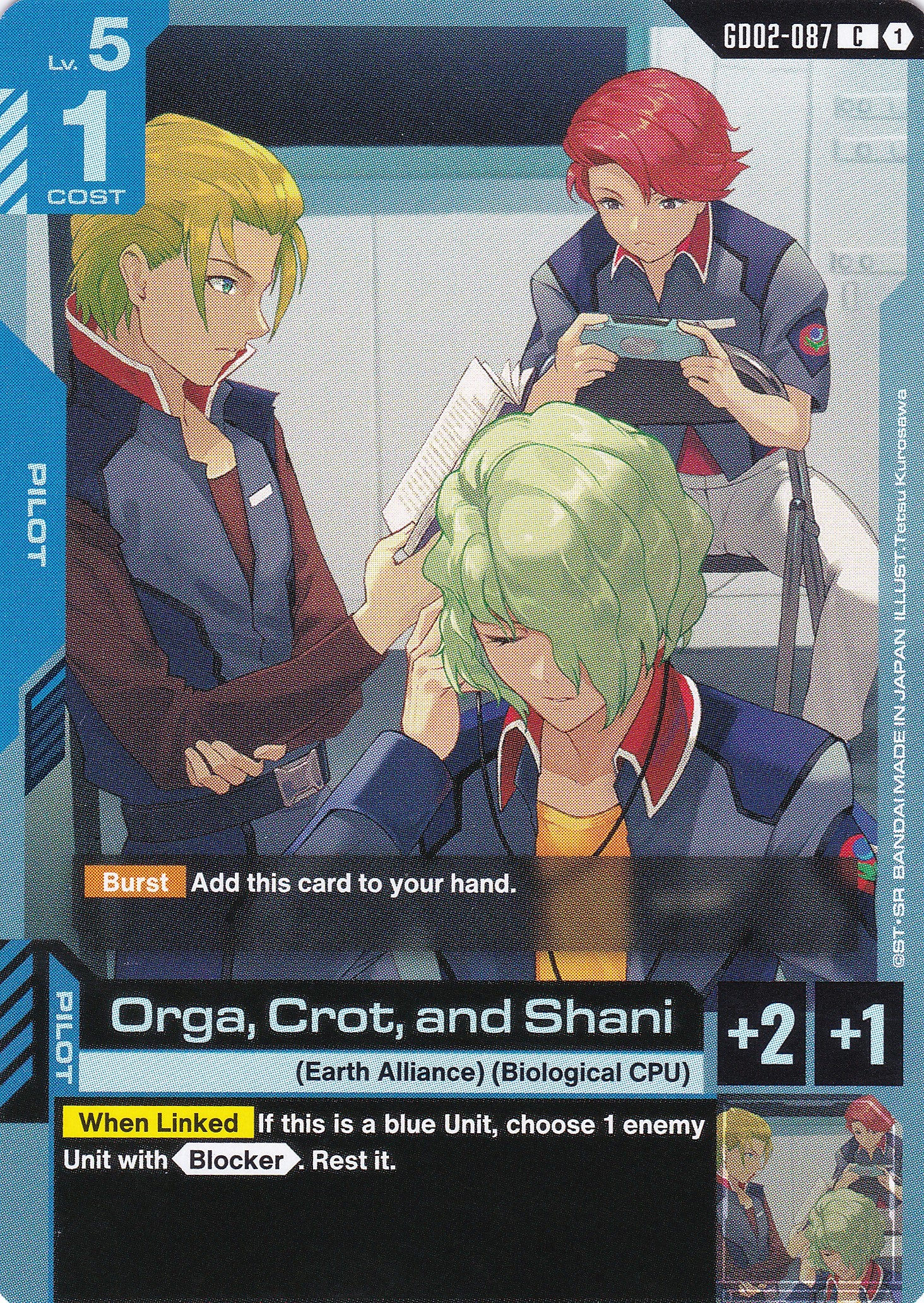 Orga, Crot, and Shani - GD02-087 - Common - Englisch - Dual Impact [GD02] - GUNDAMN - TCG