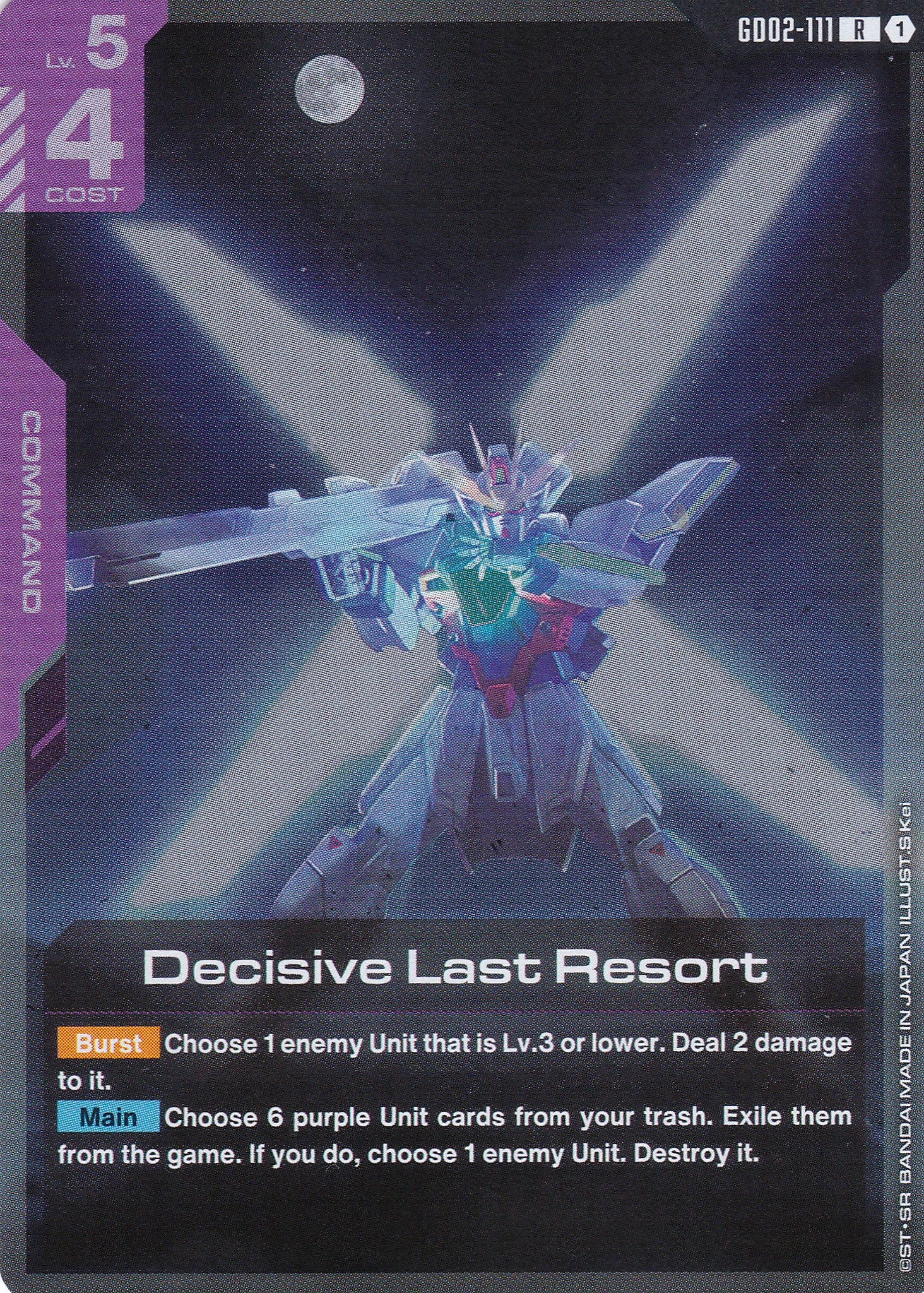 Descisive Last Resort - GD02-111 - Rare - Englisch - Dual Impact [GD02] - GUNDAMN - TCG