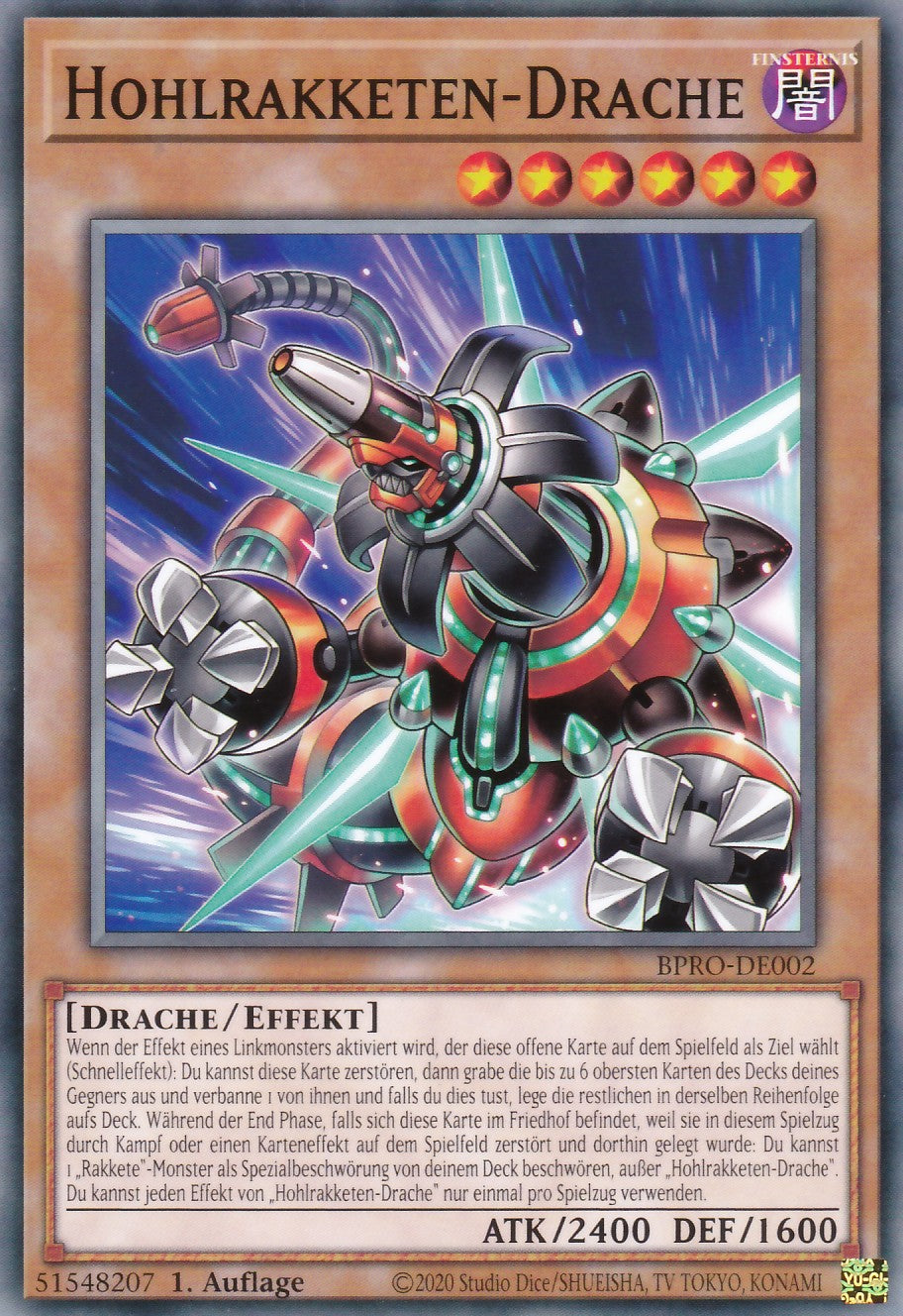 Hohlrakketen-Drache - BPRO-DE002 - Common - Deutsch - 1. Auflage - Burst Protocol - Yugioh