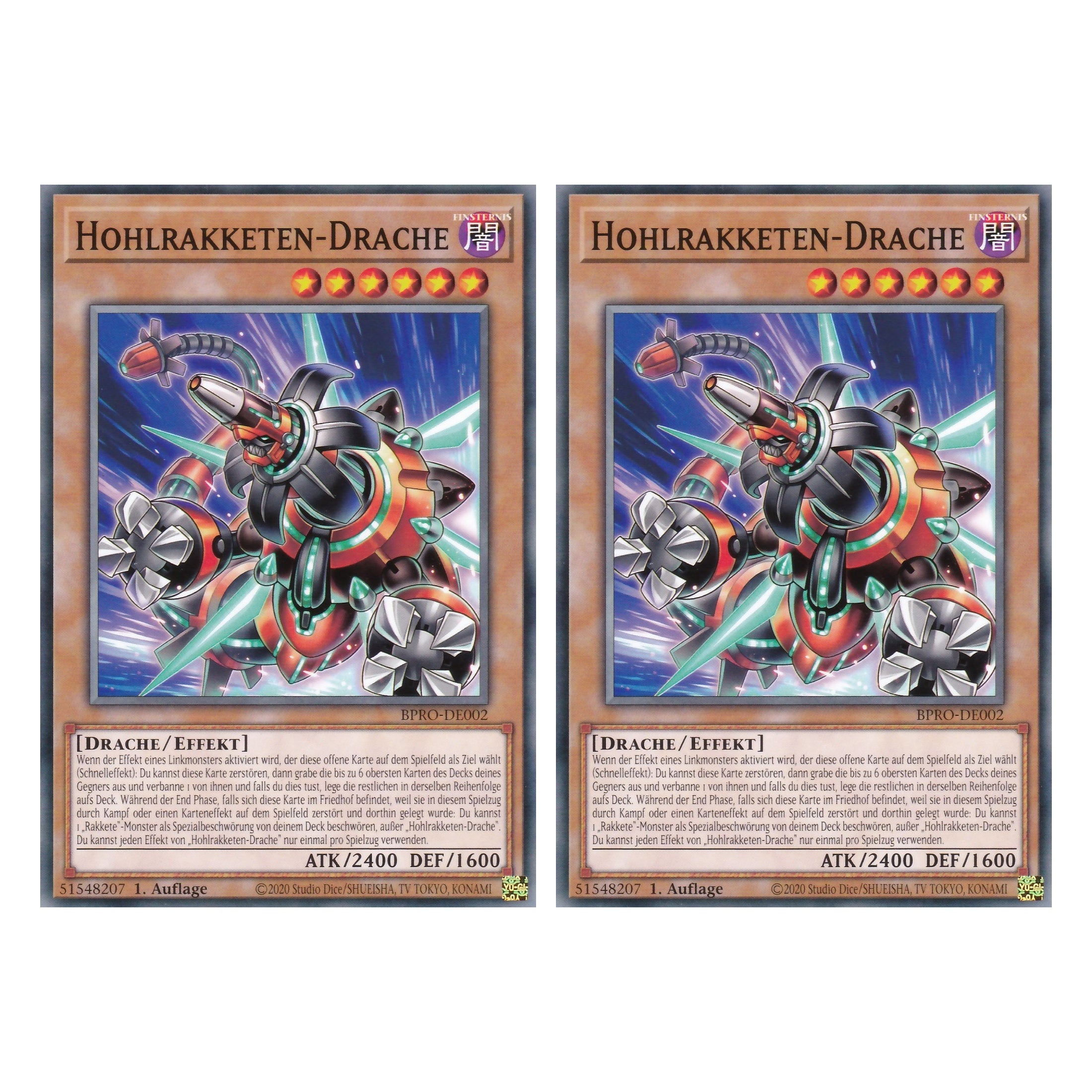Hohlrakketen-Drache - BPRO-DE002 - Common - Deutsch - 1. Auflage - Burst Protocol - Duo Set (2 Stück) - Yu-Gi-Oh!