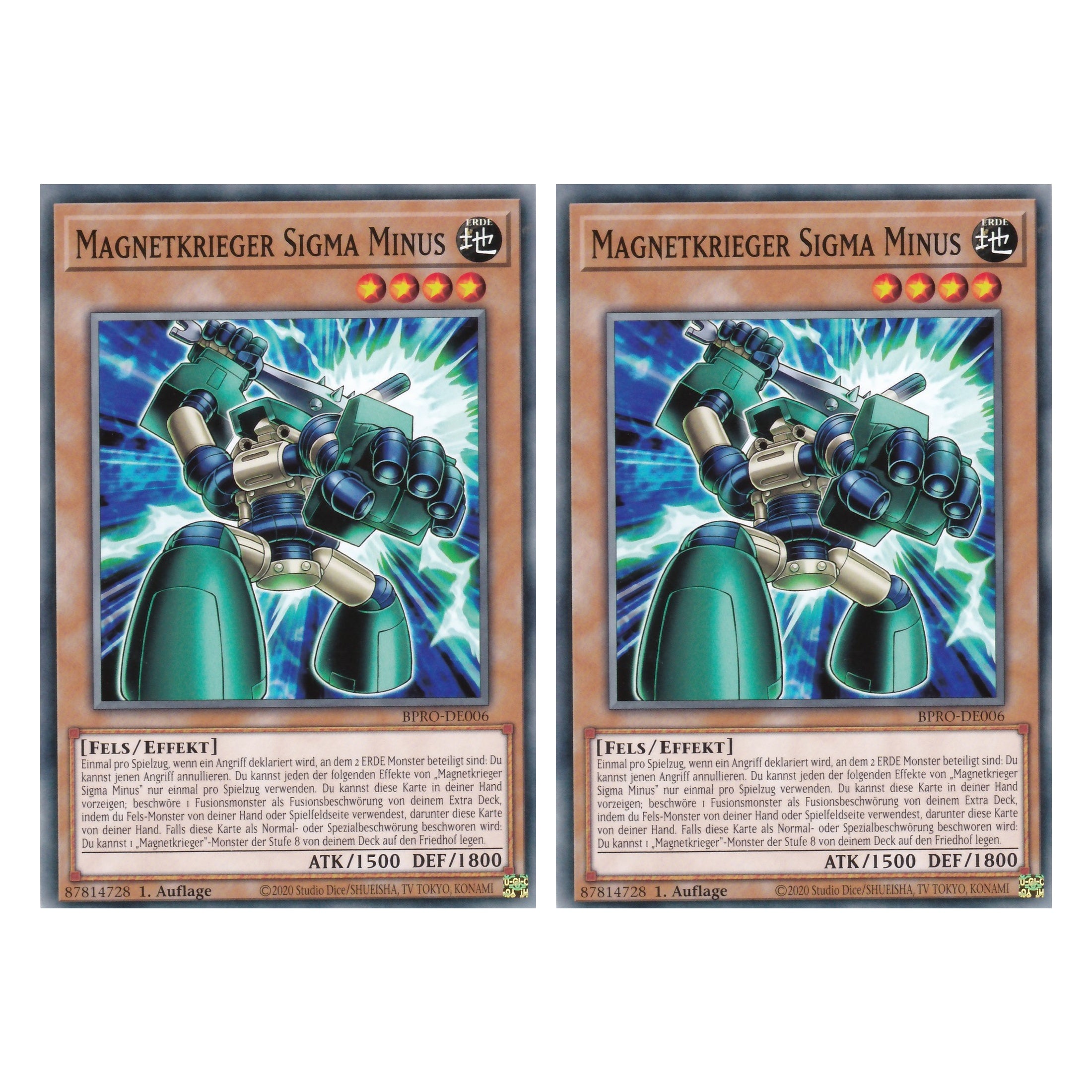Magnetkrieger Sigma Minus - BPRO-DE006 - Common - Deutsch - 1. Auflage - Burst Protocol - Duo Set (2 Stück) - Yu-Gi-Oh!