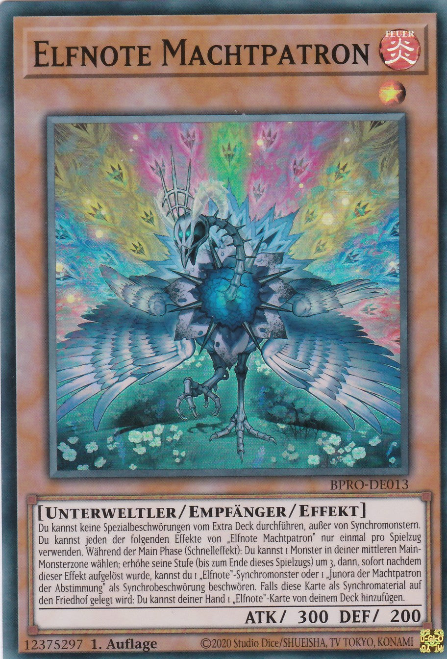 Elfnote Machtpatron - BPRO-DE013 - Super Rare - Deutsch - 1. Auflage - Burst Protocol - Yugioh