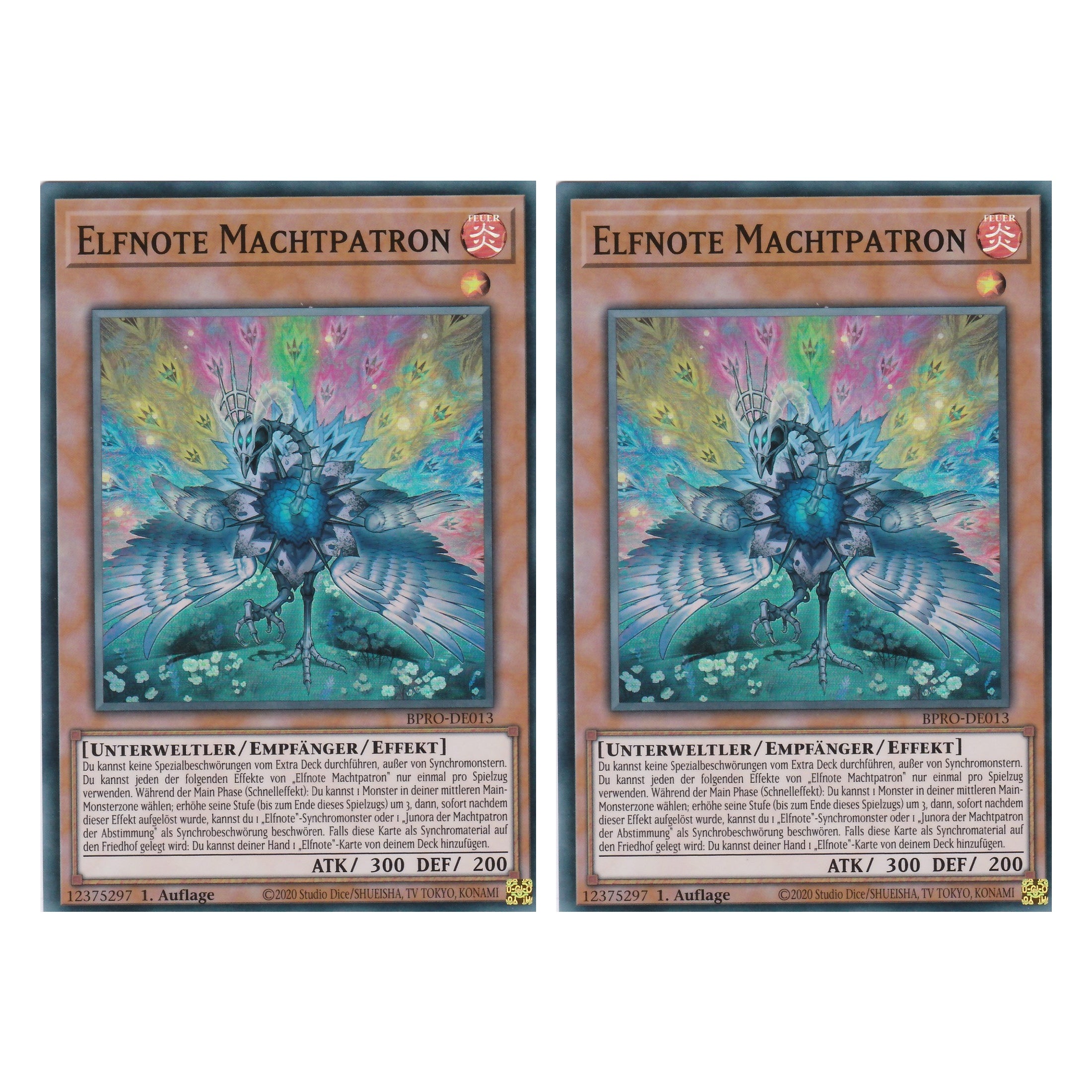 Elfnote Machtpatron - BPRO-DE013 - Super Rare - Deutsch - 1. Auflage - Burst Protocol - Duo Set (2 Stück) - Yu-Gi-Oh!