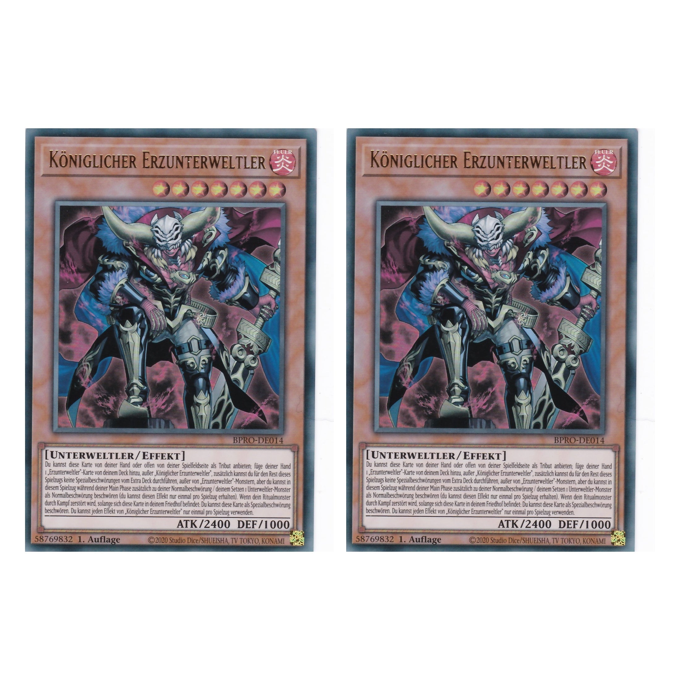Königlicher Erzunterweltler - BPRO-DE014 - Ultra Rare - Deutsch - 1. Auflage - Burst Protocol - Duo Set (2 Stück) - Yu-Gi-Oh!