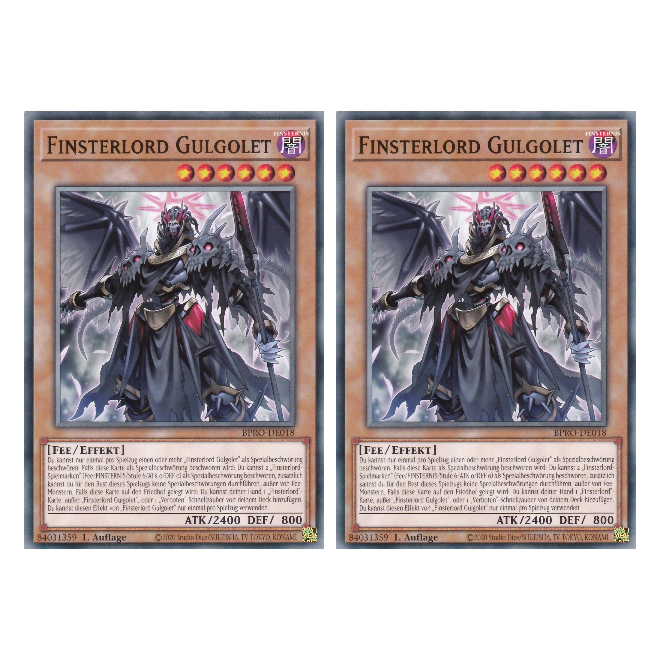 Finsterlord Gulgolet - BPRO-DE018 - Common - Deutsch - 1. Auflage - Burst Protocol - Duo Set (2 Stück) - Yu-Gi-Oh!