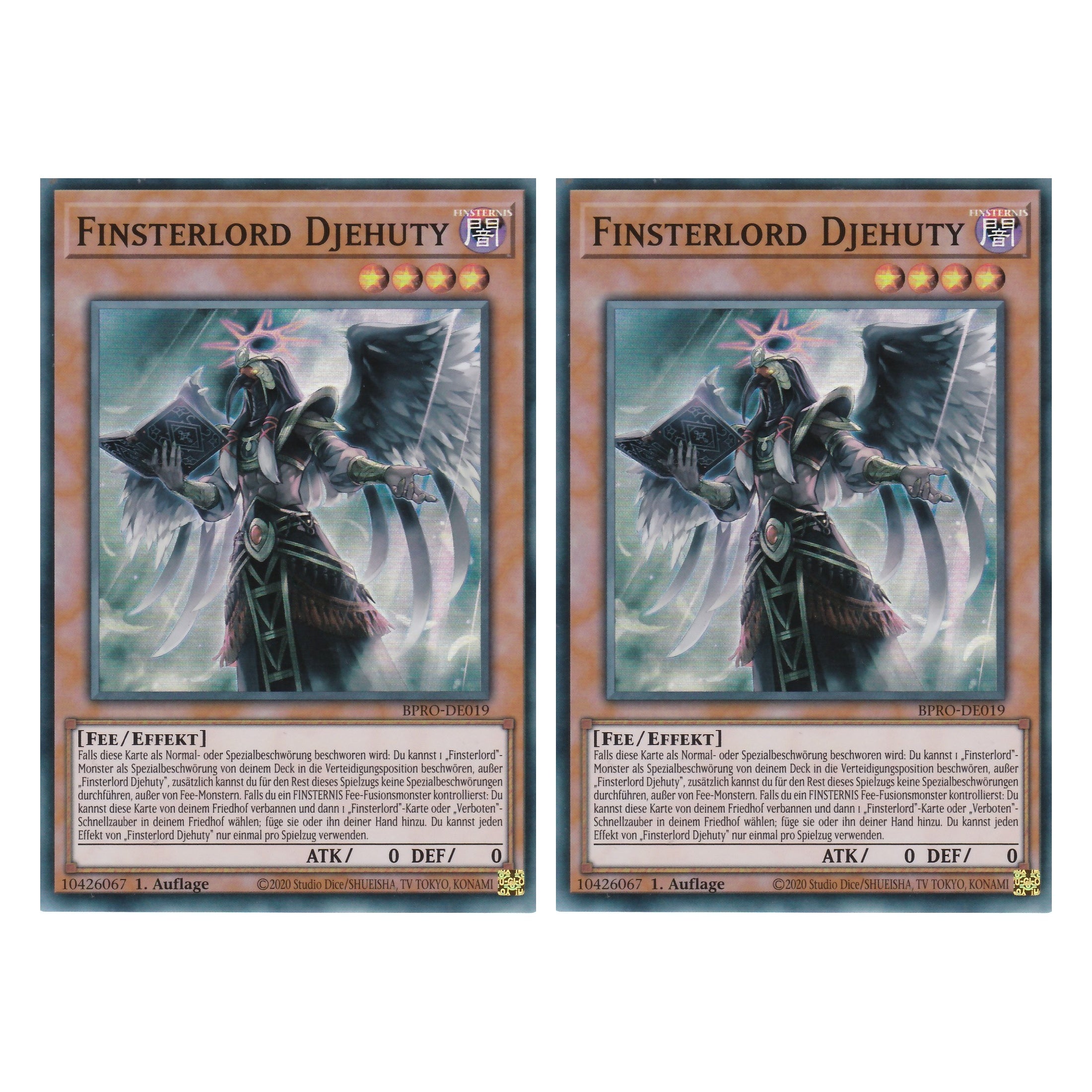 Finsterlord Djehuty - BPRO-DE019 - Super Rare - Deutsch - 1. Auflage - Burst Protocol - Duo Set (2 Stück) - Yu-Gi-Oh!