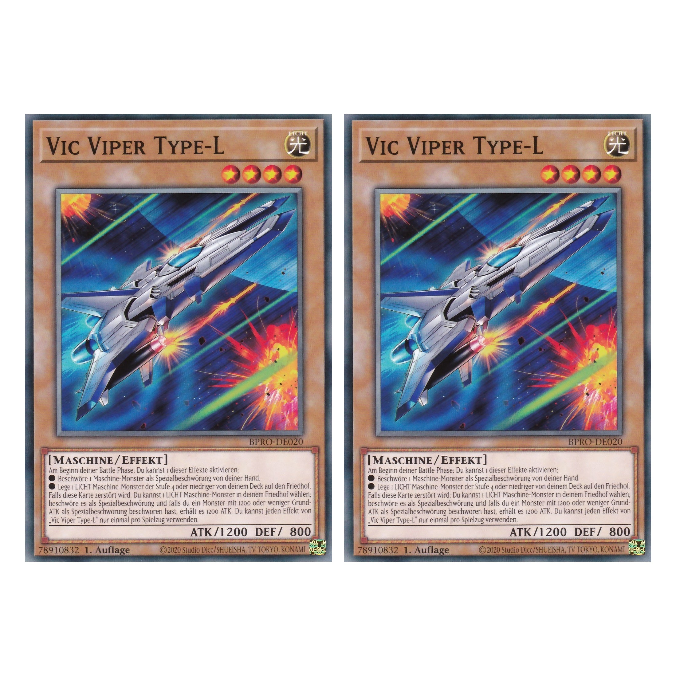 Vic Viper Type-L - BPRO-DE020 - Common - Deutsch - 1. Auflage - Burst Protocol - Duo Set (2 Stück) - Yu-Gi-Oh!
