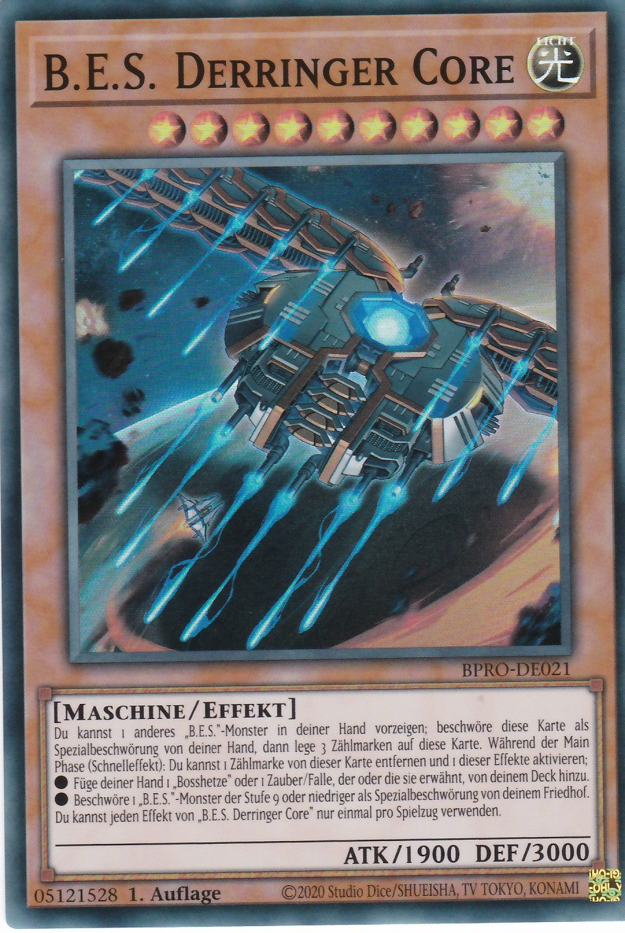 B. E. S. Derringer Core - BPRO-DE021 - Super Rare - Deutsch - 1. Auflage - Burst Protocol - Yugioh