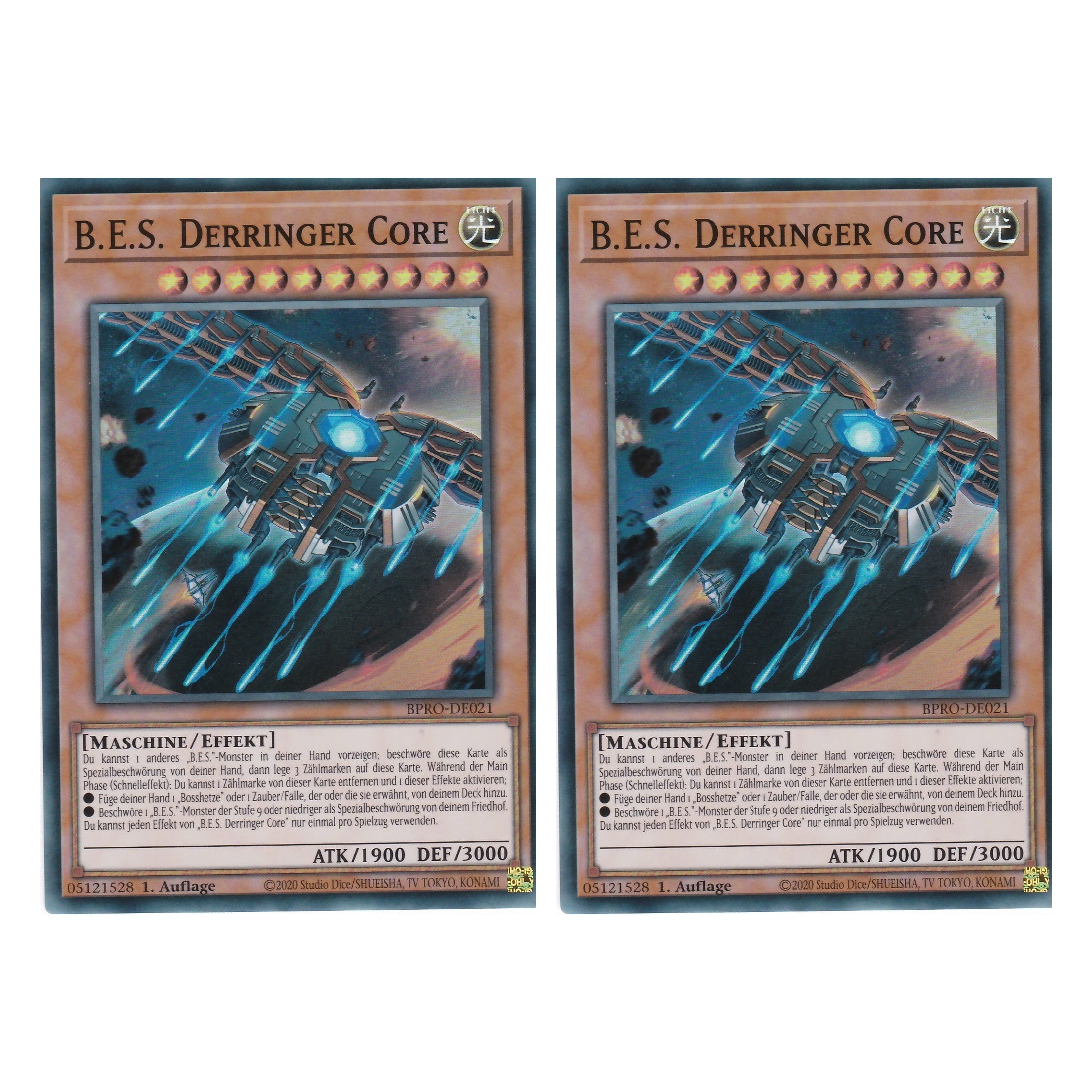 B. E. S. Derringer Core - BPRO-DE021 - Super Rare - Deutsch - 1. Auflage - Burst Protocol - Duo Set (2 Stück) - Yu-Gi-Oh!