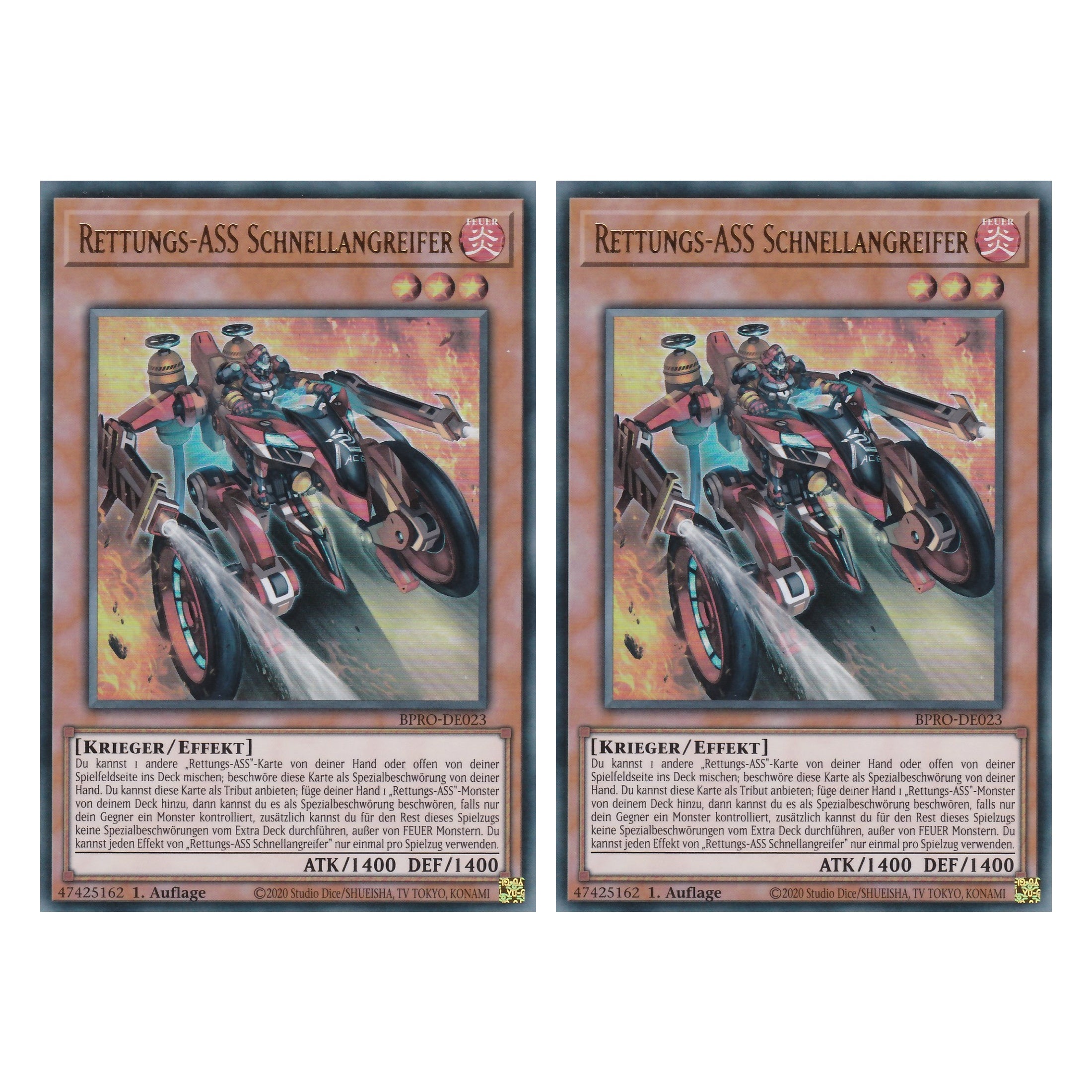 Rettungs-ASS Schnellangreifer - BPRO-DE023 - Ultra Rare - Deutsch - 1. Auflage - Burst Protocol - Duo Set (2 Stück) - Yu-Gi-Oh!