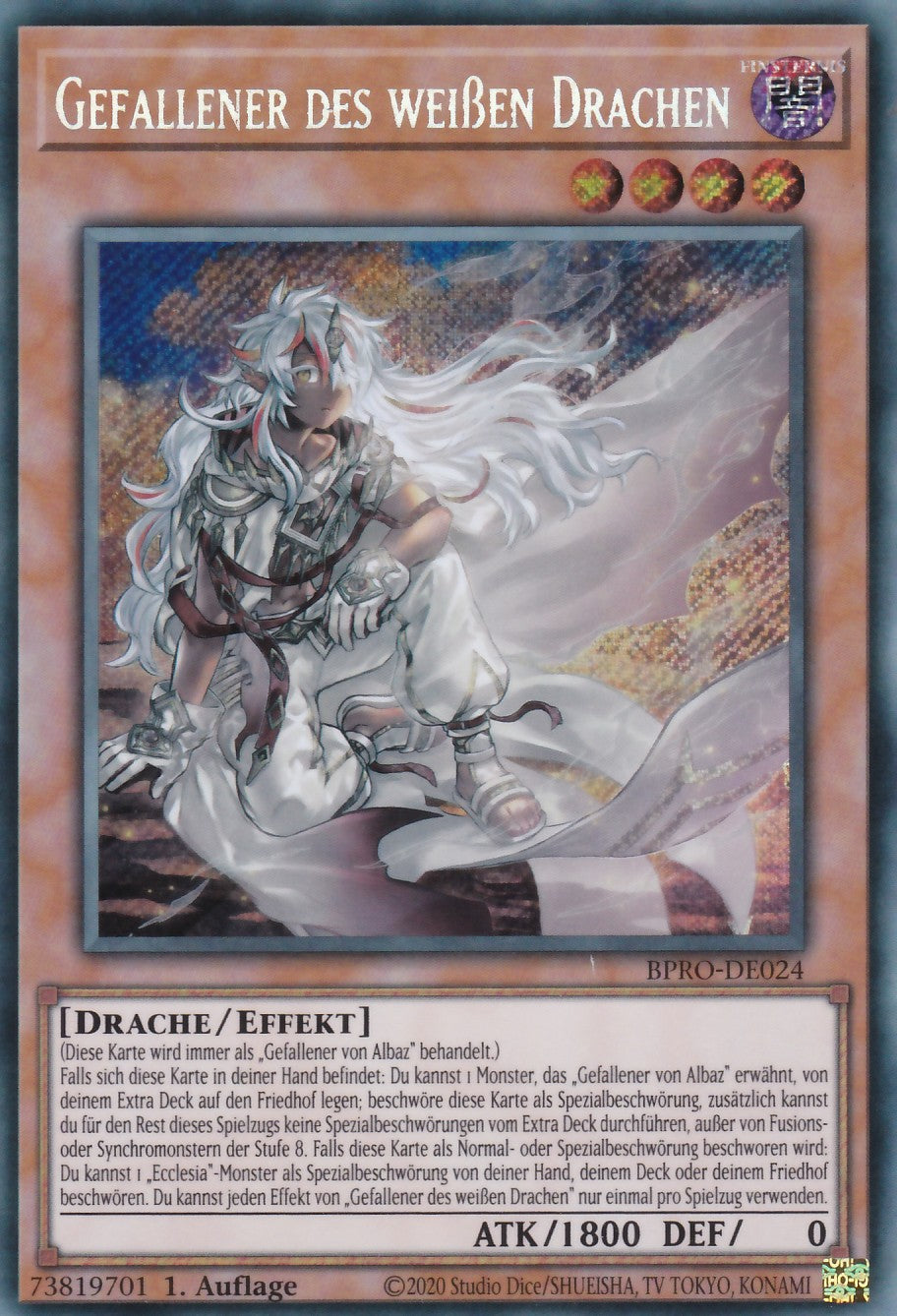 Gefallener des Weißen Drachen - BPRO-DE024 - Secret Rare - Deutsch - 1. Auflage - Burst Protocol - Yugioh