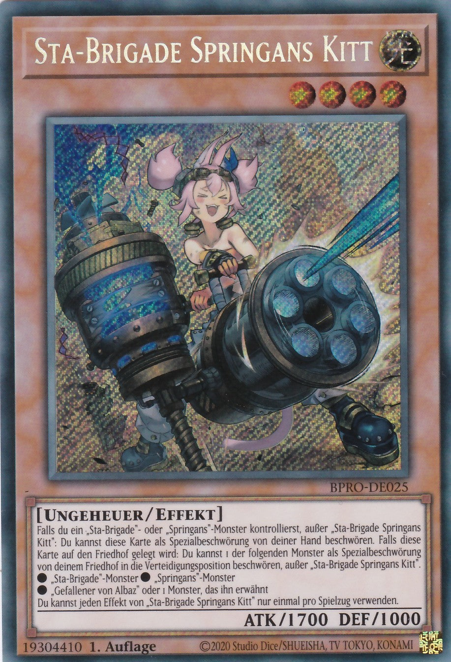 Sta-Brigade Springans Kitt - BPRO-DE025 - Secret Rare - Deutsch - 1. Auflage - Burst Protocol - Yugioh