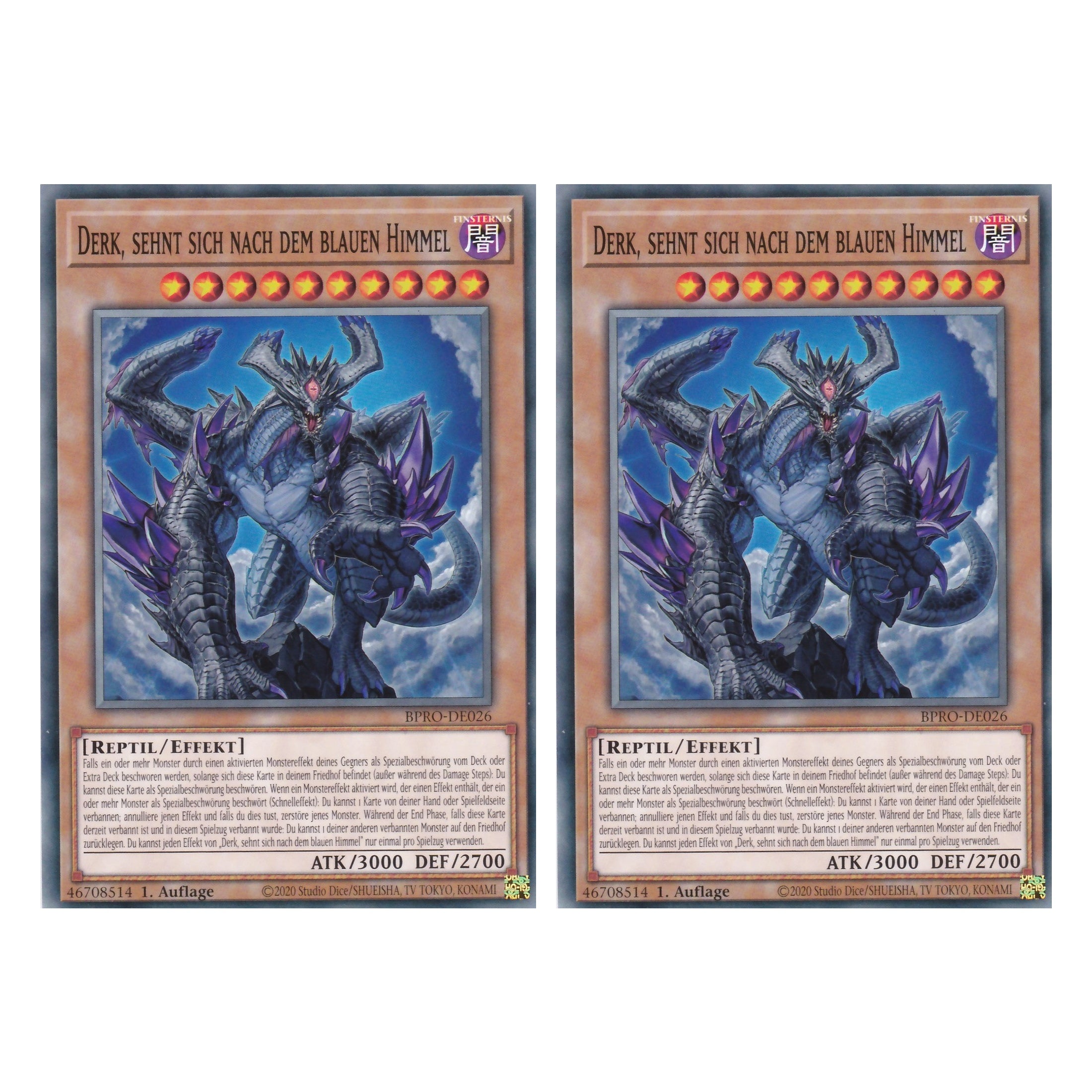 Derk, Sehnt sich nach dem Blauen Himmel - BPRO-DE026 - Common - Deutsch - 1. Auflage - Burst Protocol - Duo Set (2 Stück) - Yu-Gi-Oh!