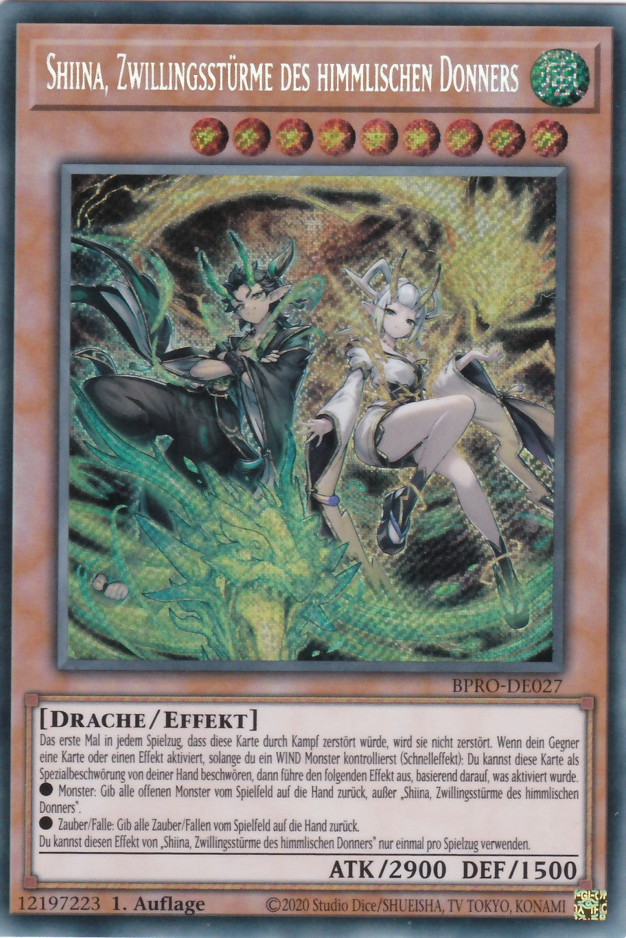 Shina, Zwillingsstürme des Himmlischen Donners - BPRO-DE027 - Secret Rare - Deutsch - 1. Auflage - Burst Protocol - Yugioh