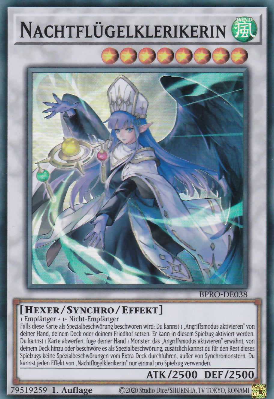 Nachtflügelklerikerin - BPRO-DE038 - Super Rare - Deutsch - 1. Auflage - Burst Protocol - Yugioh