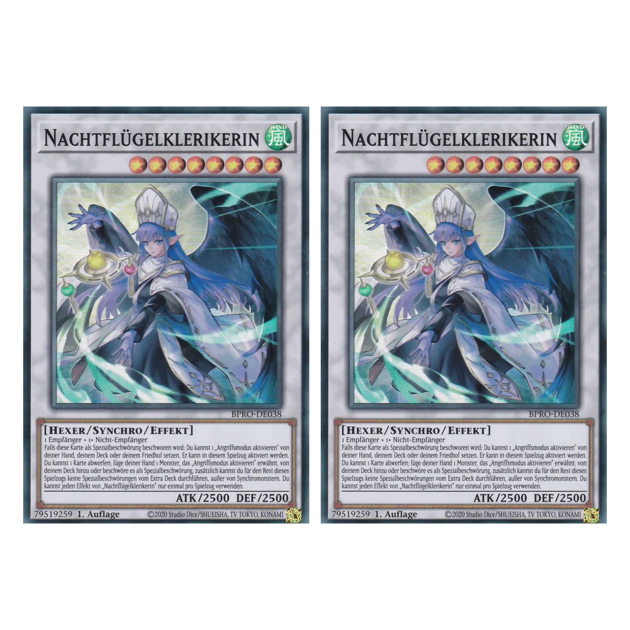 Nachtflügelklerikerin - BPRO-DE038 - Super Rare - Deutsch - 1. Auflage - Burst Protocol - Duo Set (2 Stück) - Yu-Gi-Oh!