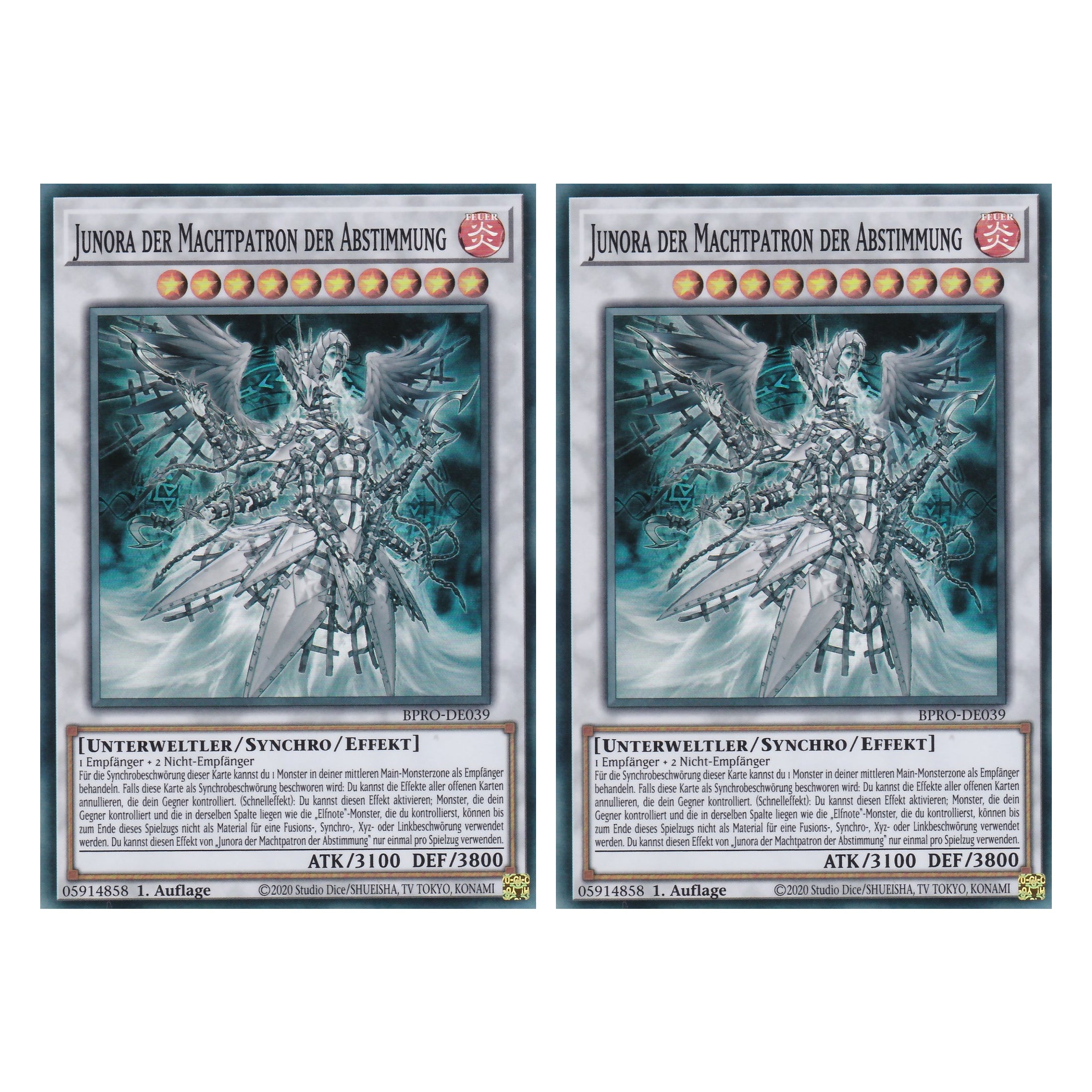 Junora der Machtpatron der Abstimmung - BPRO-DE039 - Super Rare - Deutsch - 1. Auflage - Burst Protocol - Duo Set (2 Stück) - Yu-Gi-Oh!