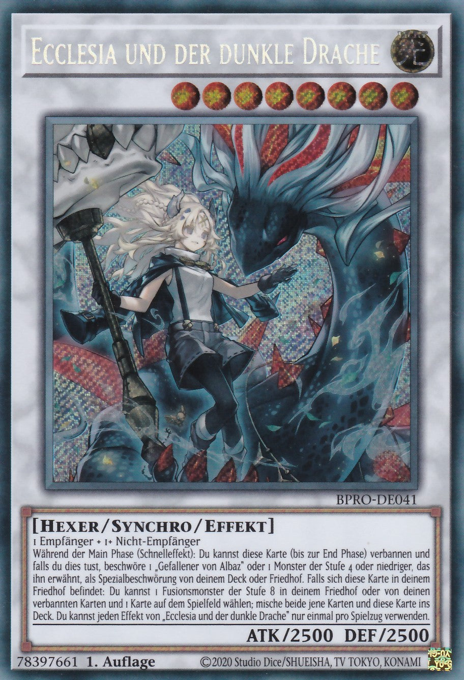 Ecclesia und der Dunkle Drache - BPRO-DE041 - Secret Rare - Deutsch - 1. Auflage - Burst Protocol - Yugioh